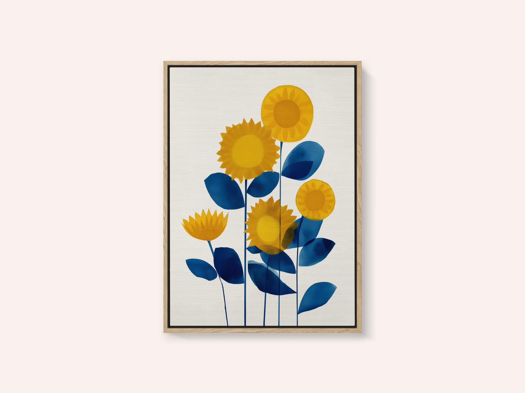 Blue and Yellow Sunflowers