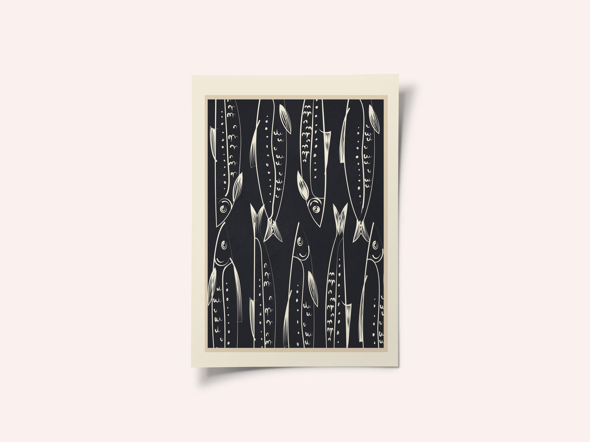 Graphic Sardine Pattern