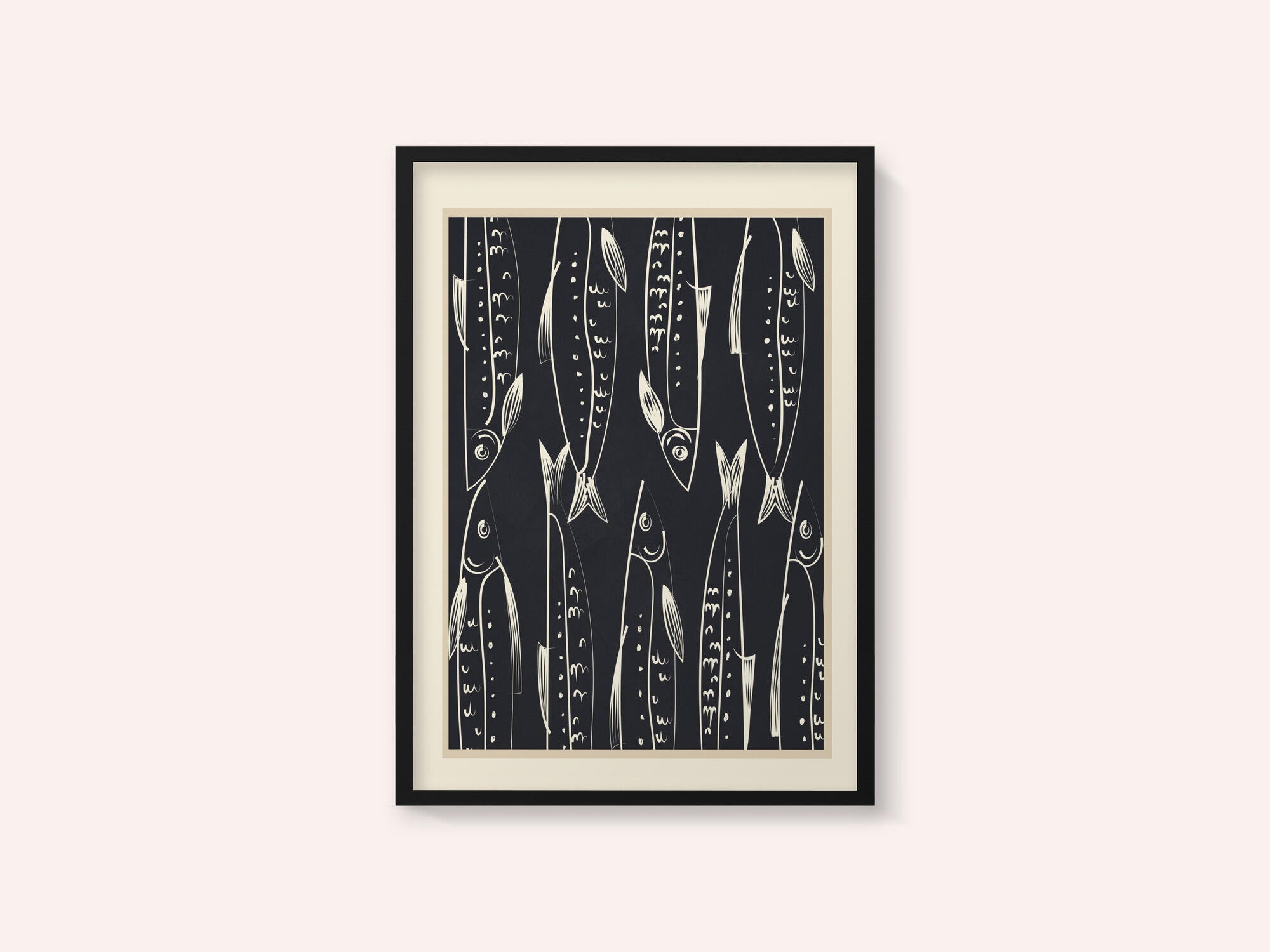 Graphic Sardine Pattern