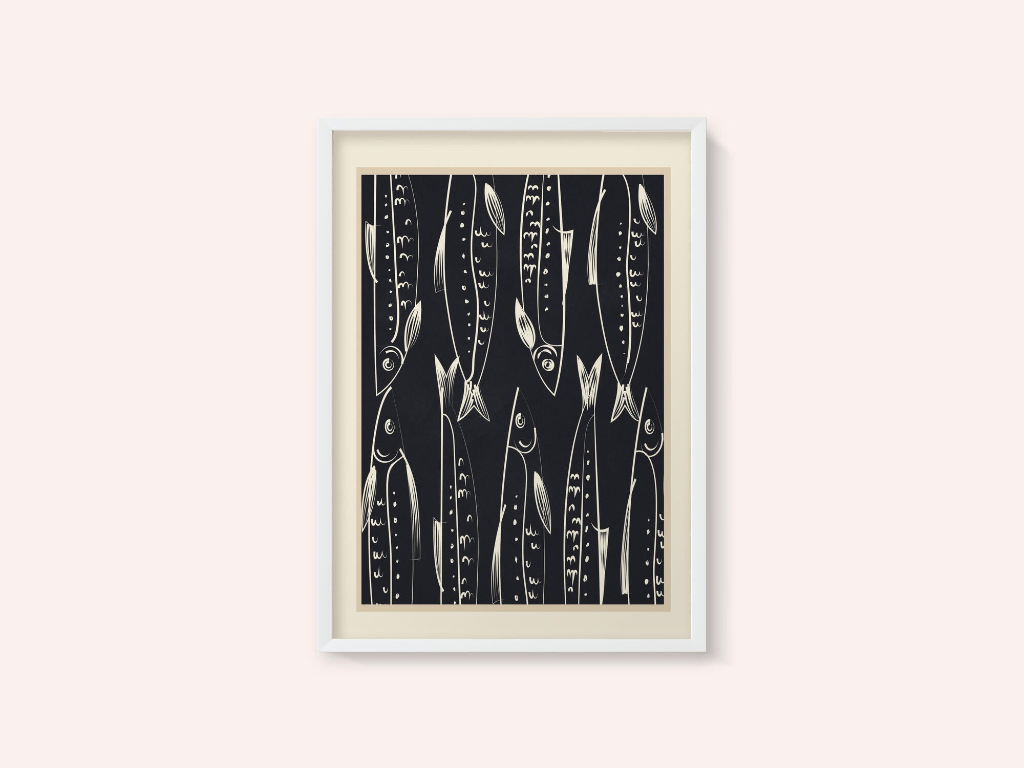 Graphic Sardine Pattern