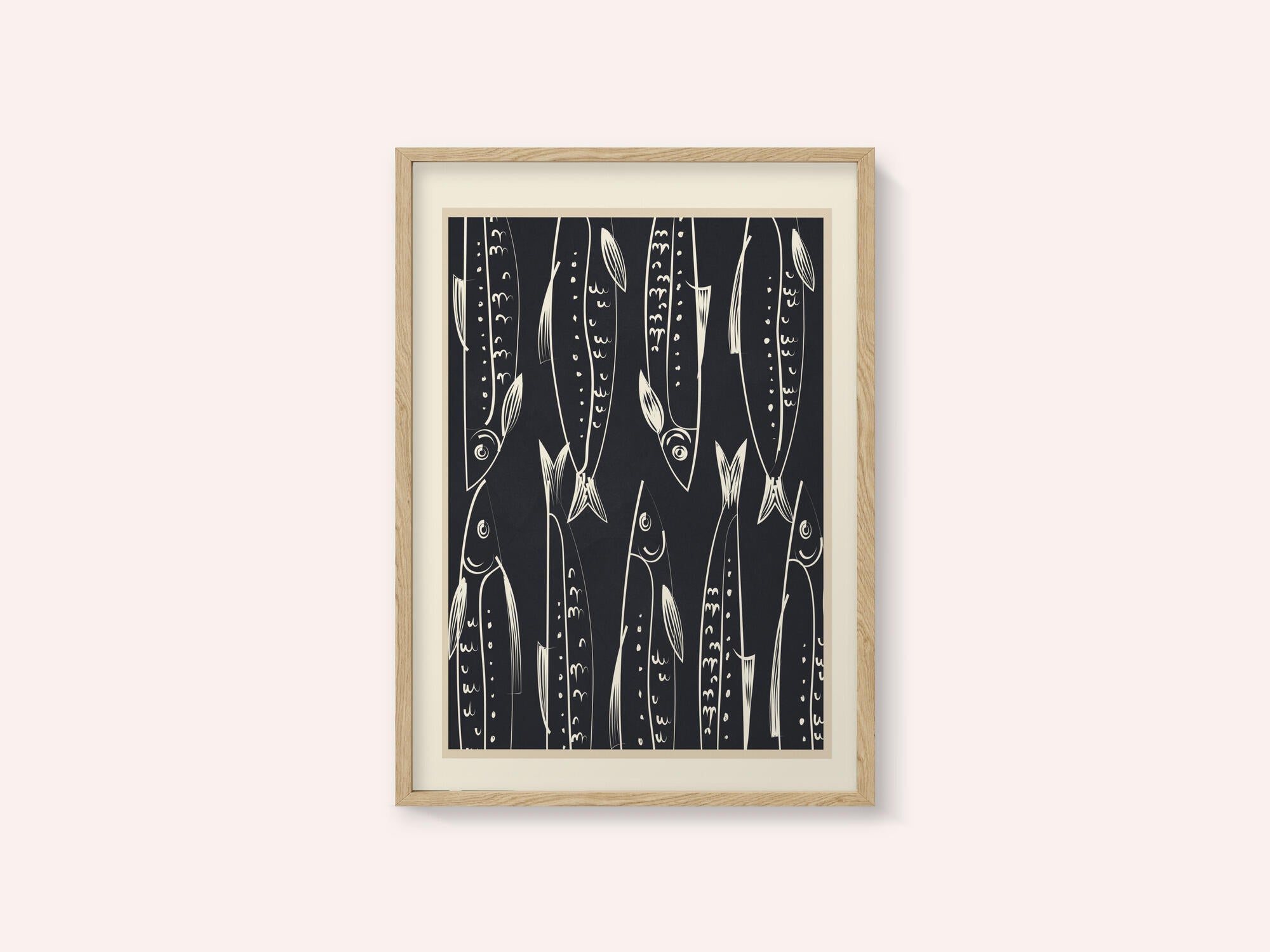 Graphic Sardine Pattern