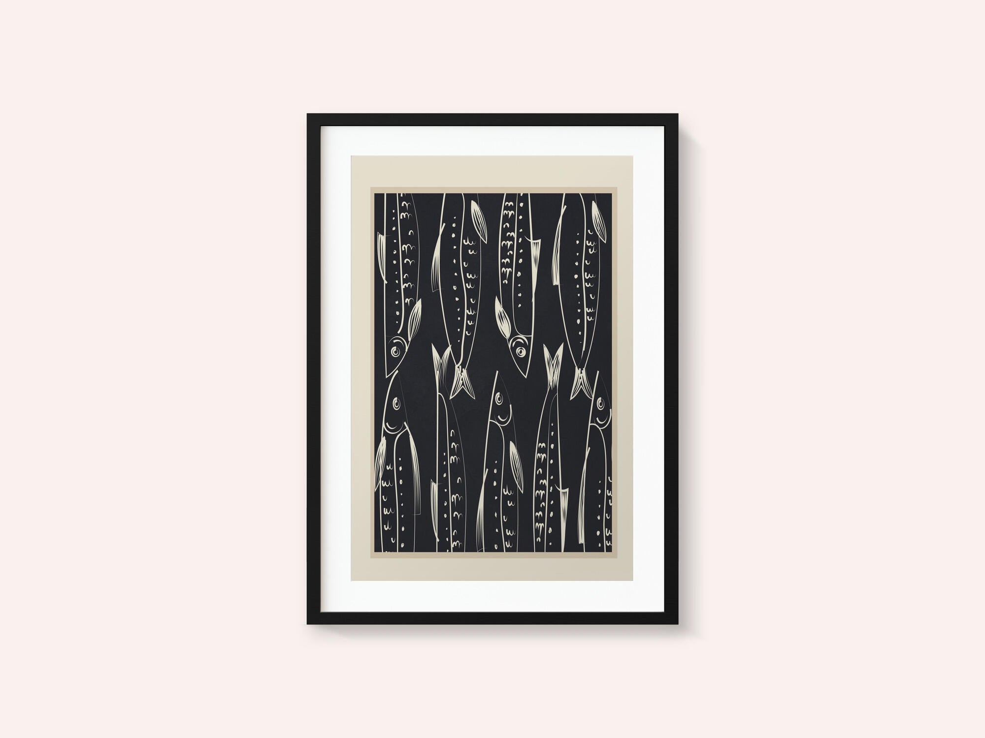 Graphic Sardine Pattern