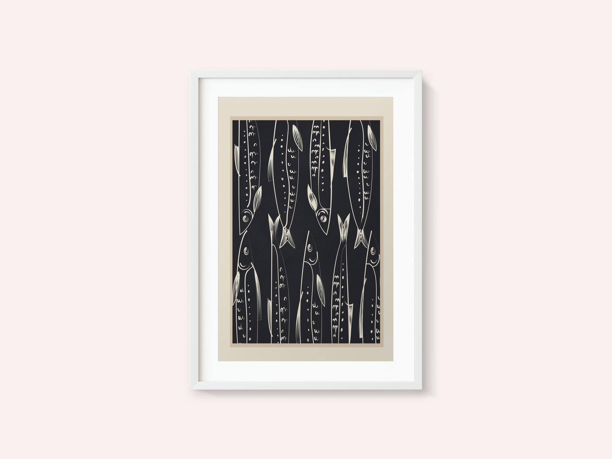 Graphic Sardine Pattern