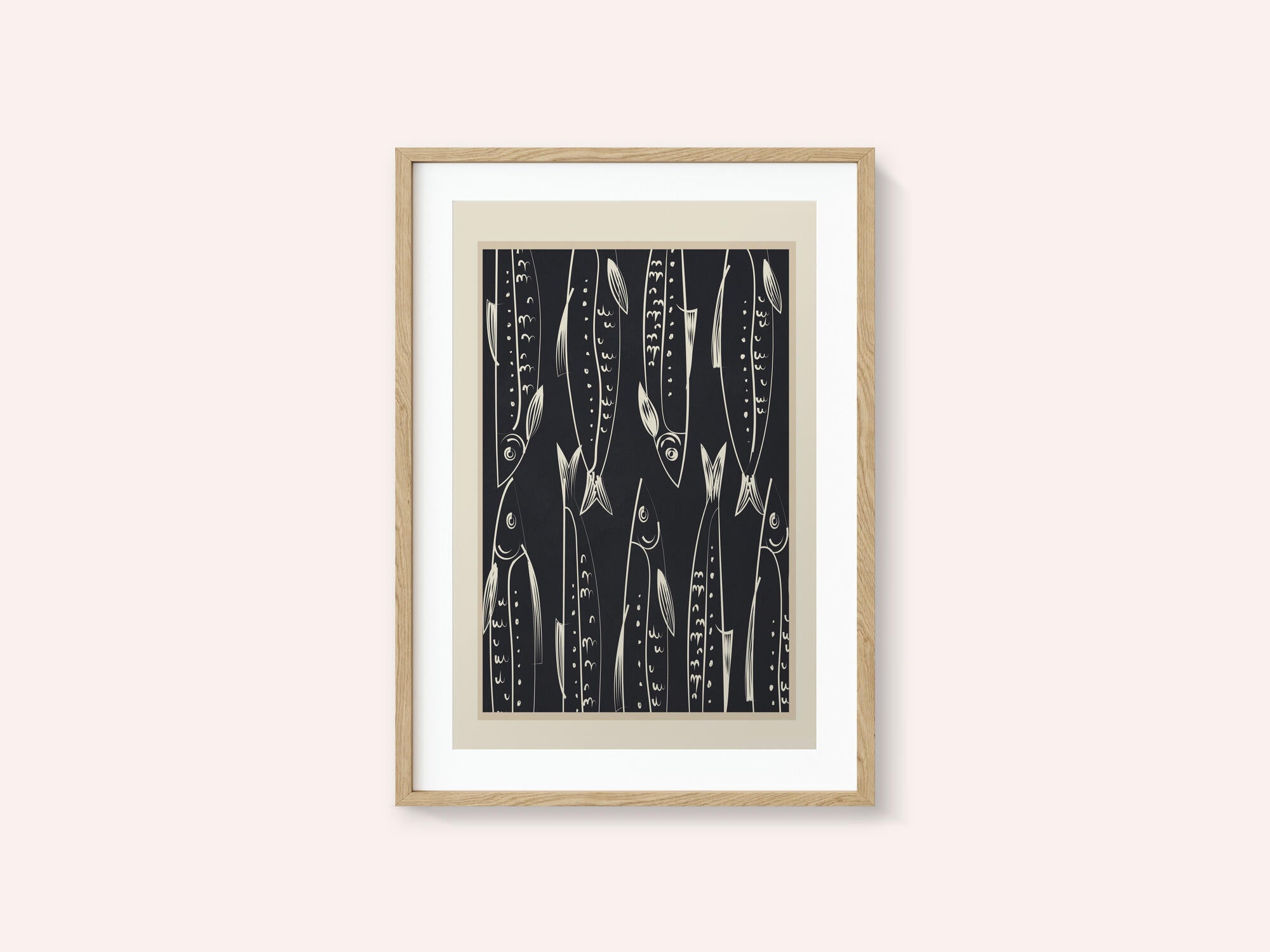 Graphic Sardine Pattern