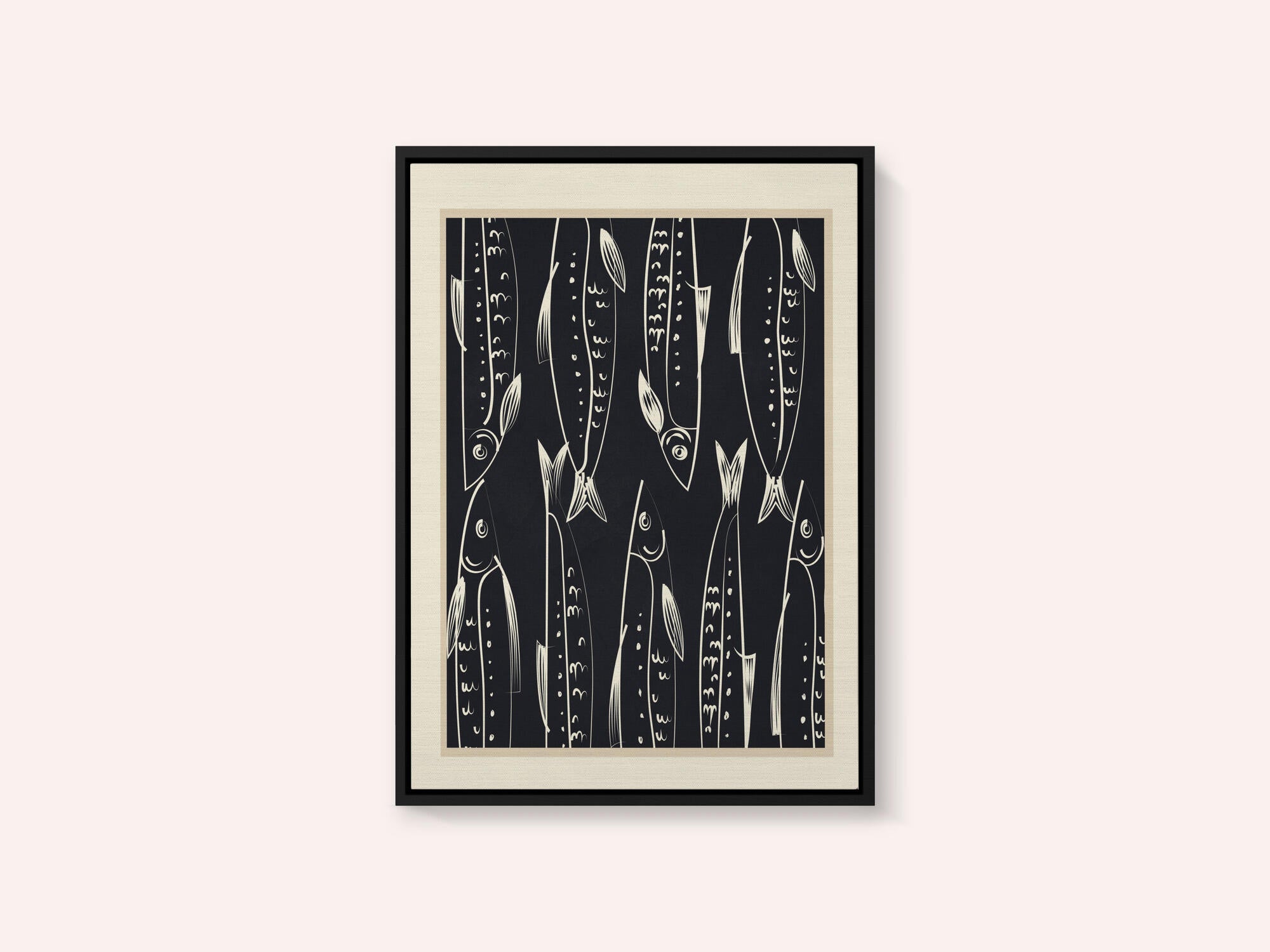 Graphic Sardine Pattern