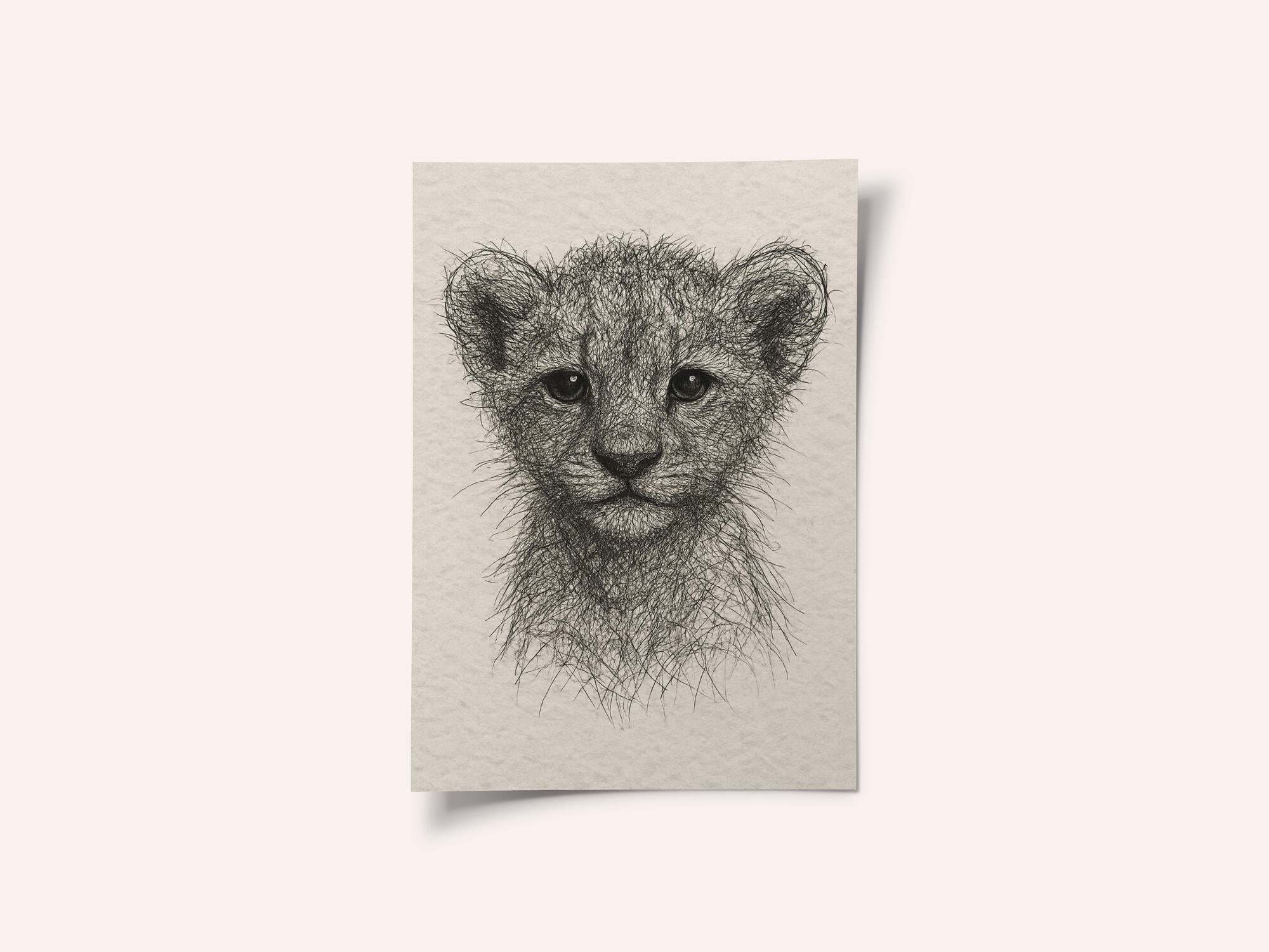 Cute Lion Cub Sketch