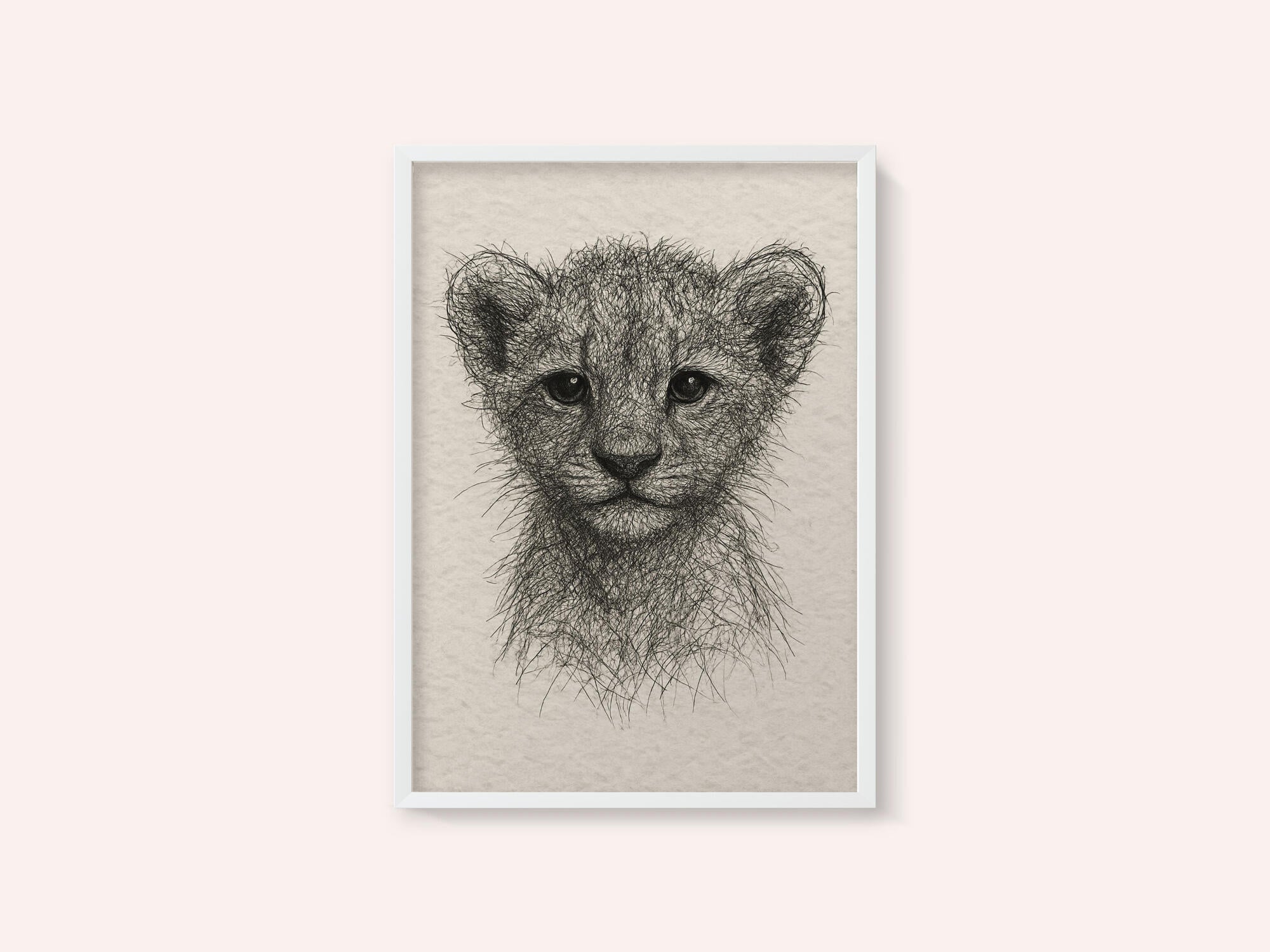 Cute Lion Cub Sketch