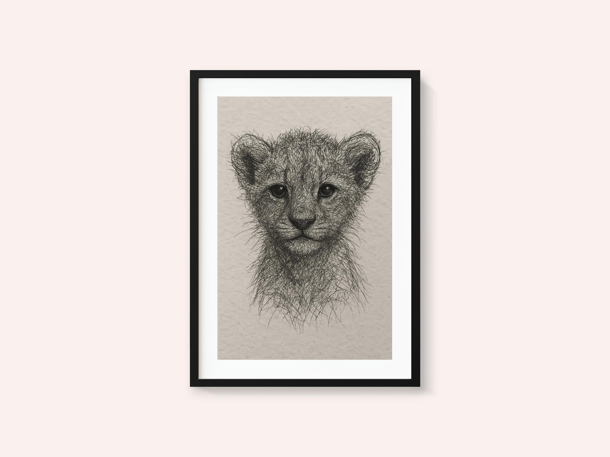 Cute Lion Cub Sketch