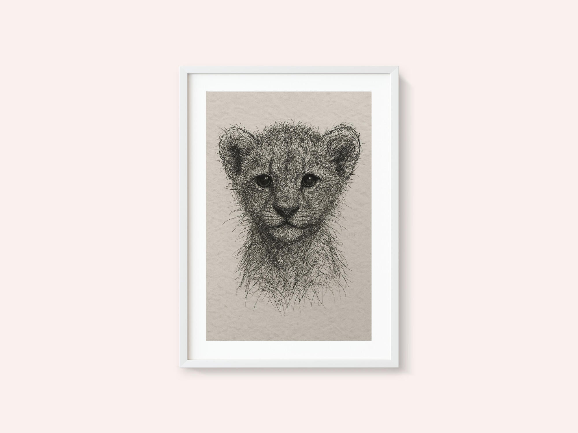 Cute Lion Cub Sketch