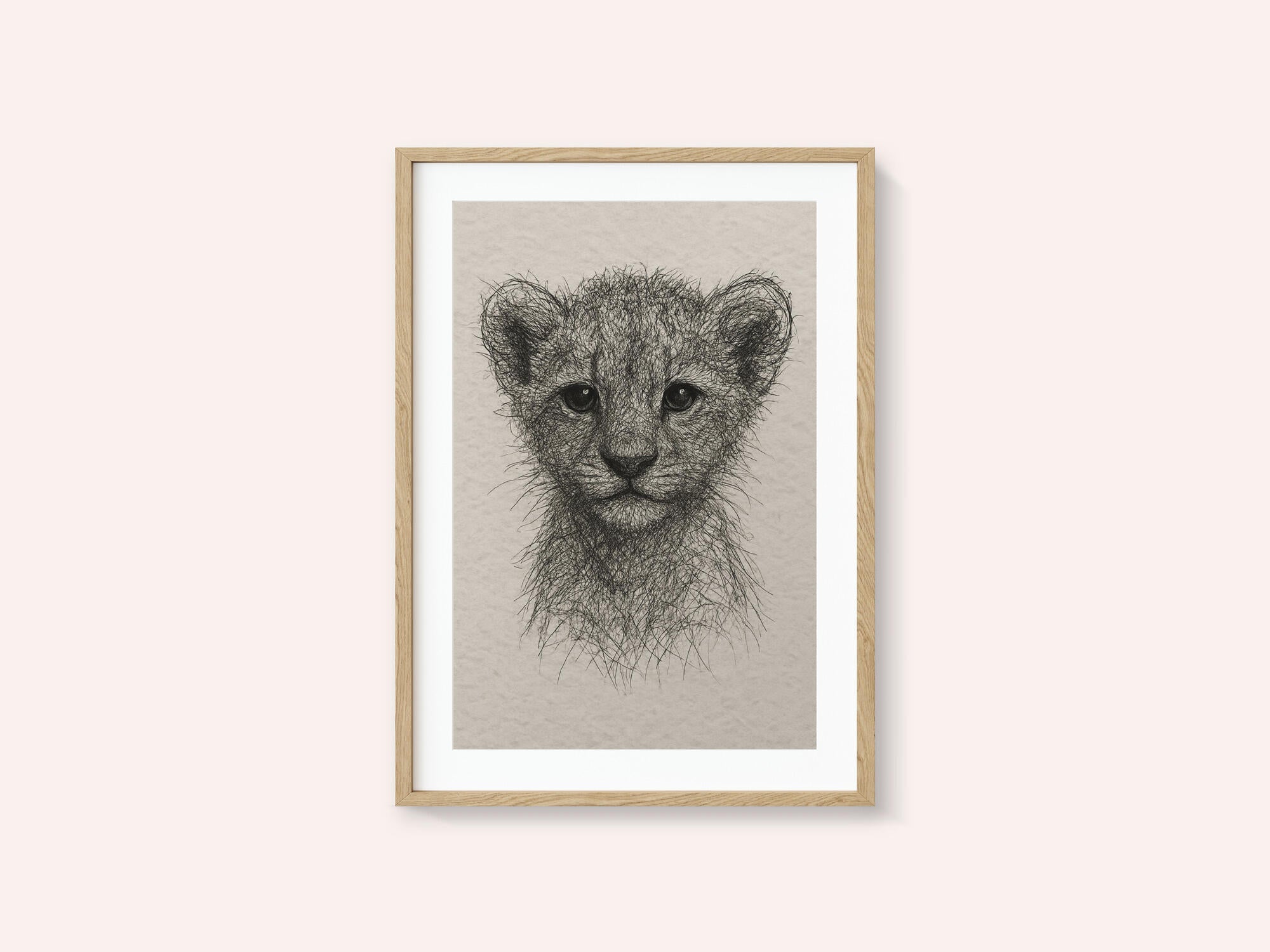 Cute Lion Cub Sketch
