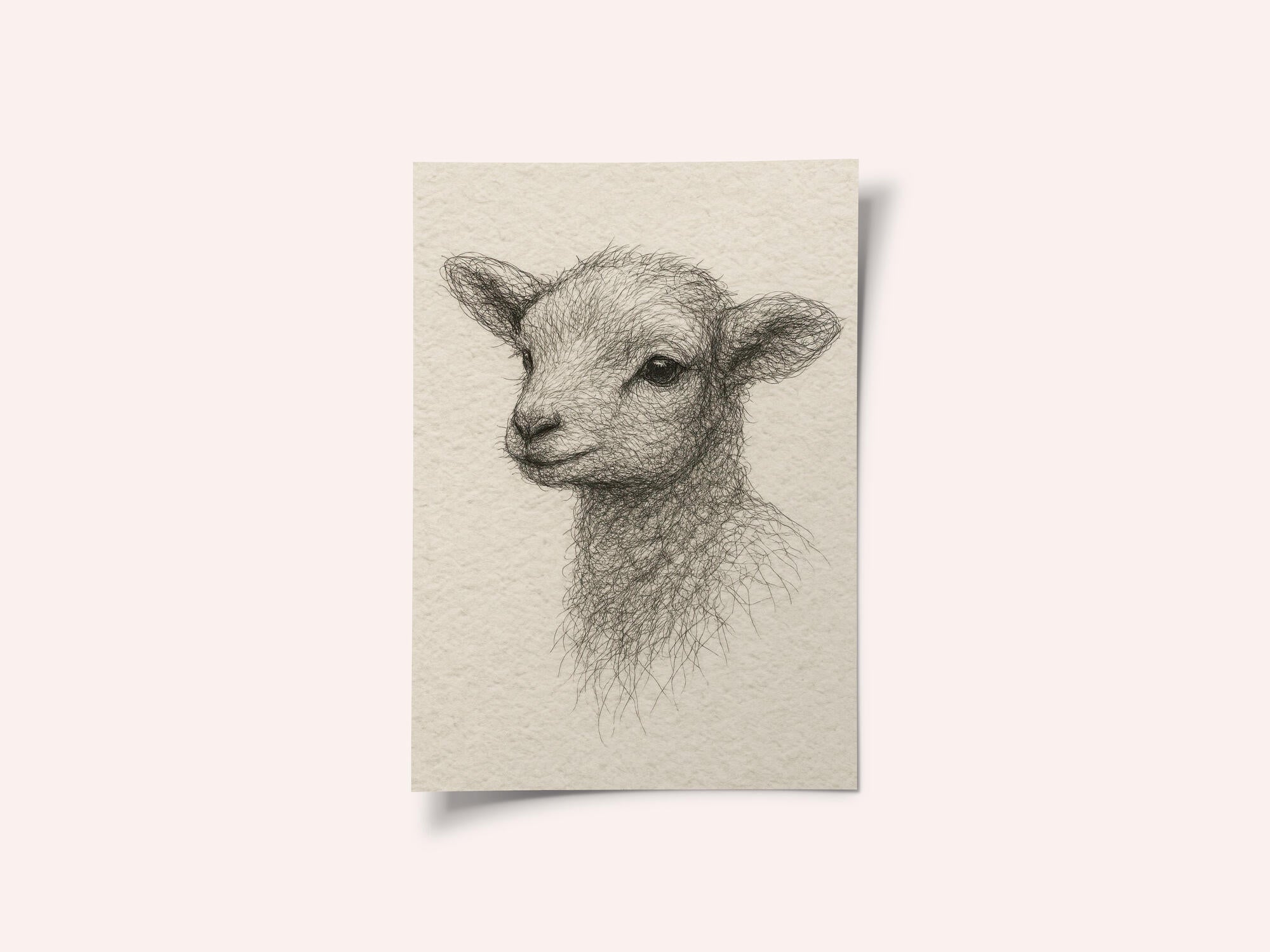 Gentle Lamb Drawing
