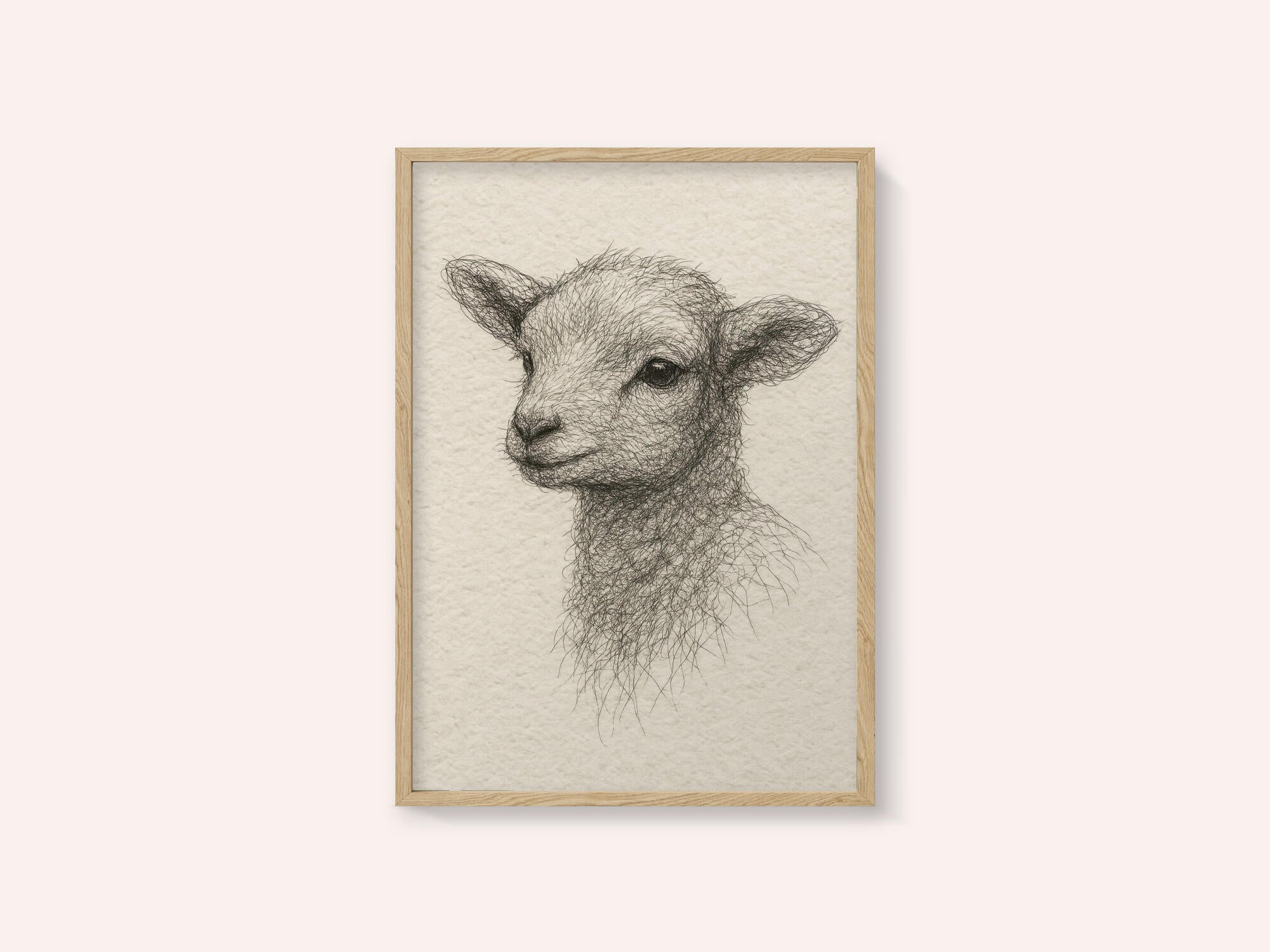 Gentle Lamb Drawing