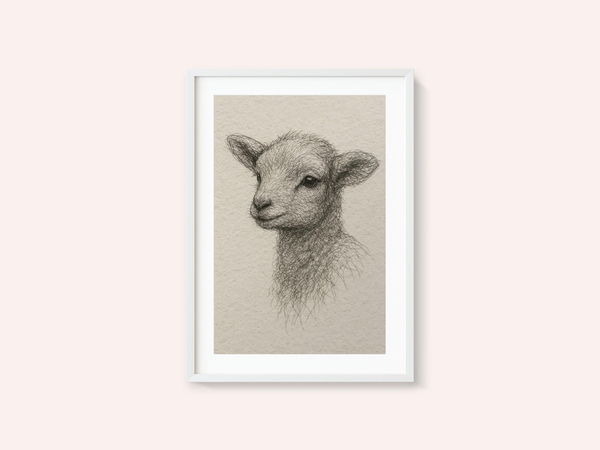Gentle Lamb Drawing