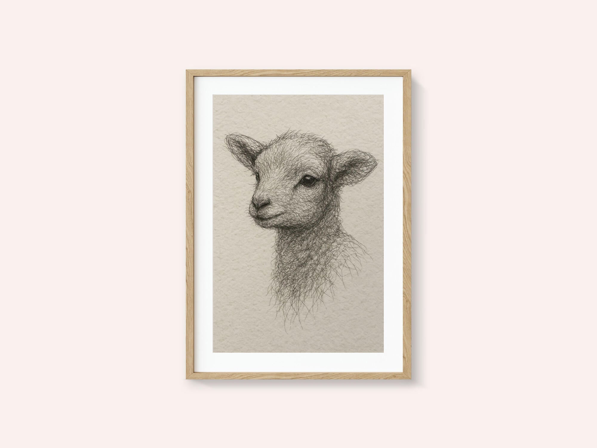Gentle Lamb Drawing
