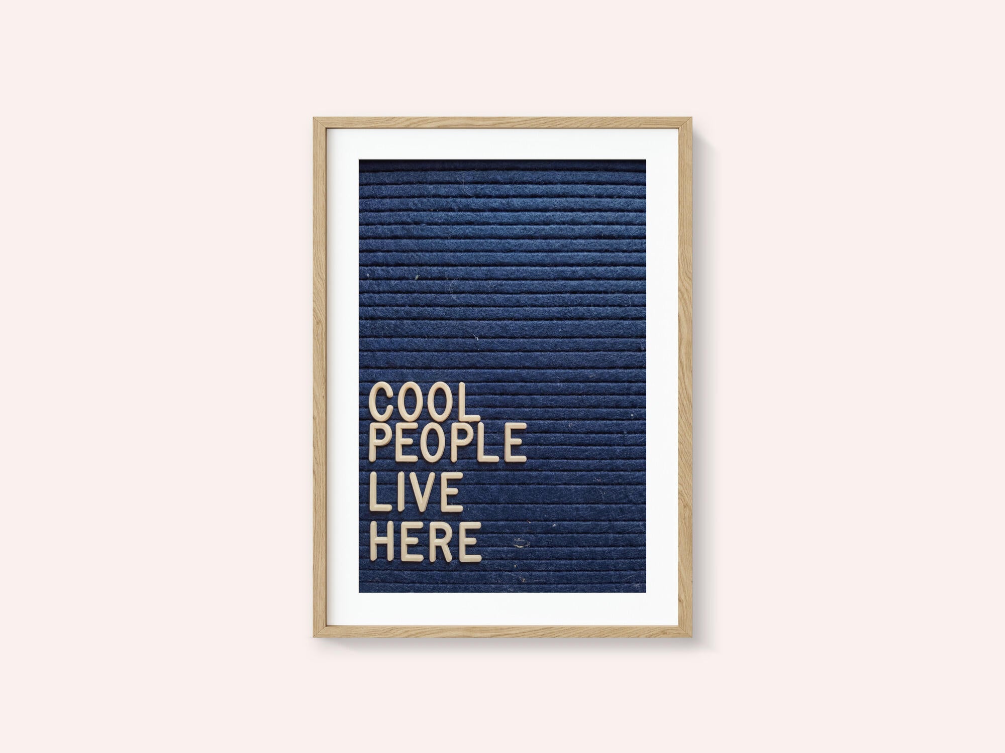 Cool People Live Here Letter Board