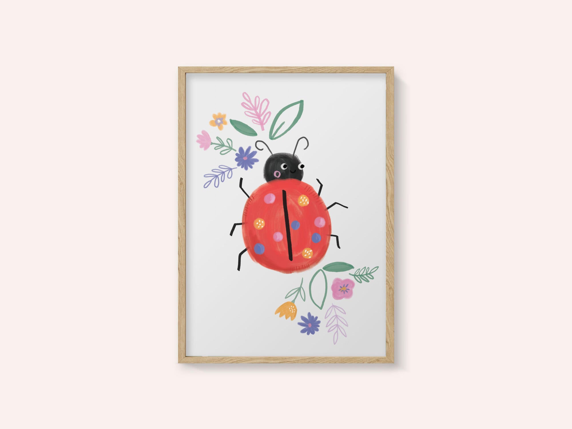 Cute Ladybug Flowers