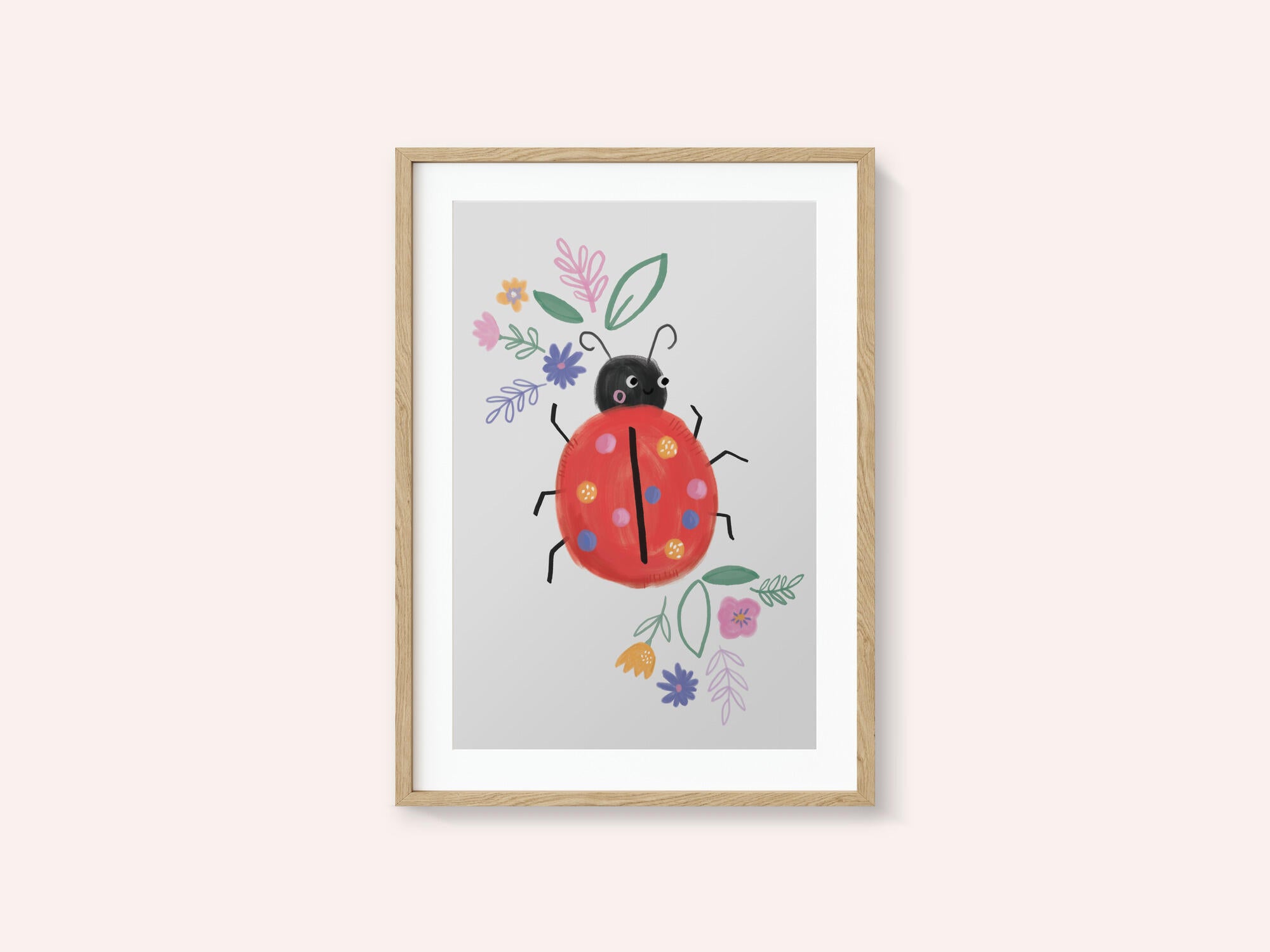 Cute Ladybug Flowers
