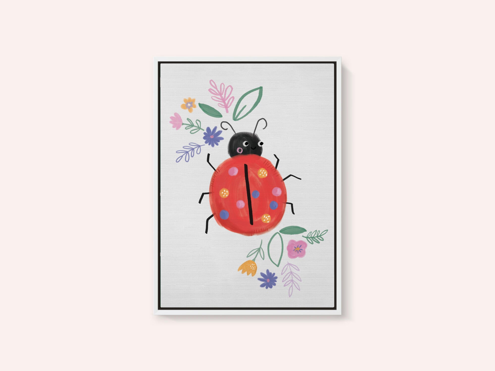 Cute Ladybug Flowers