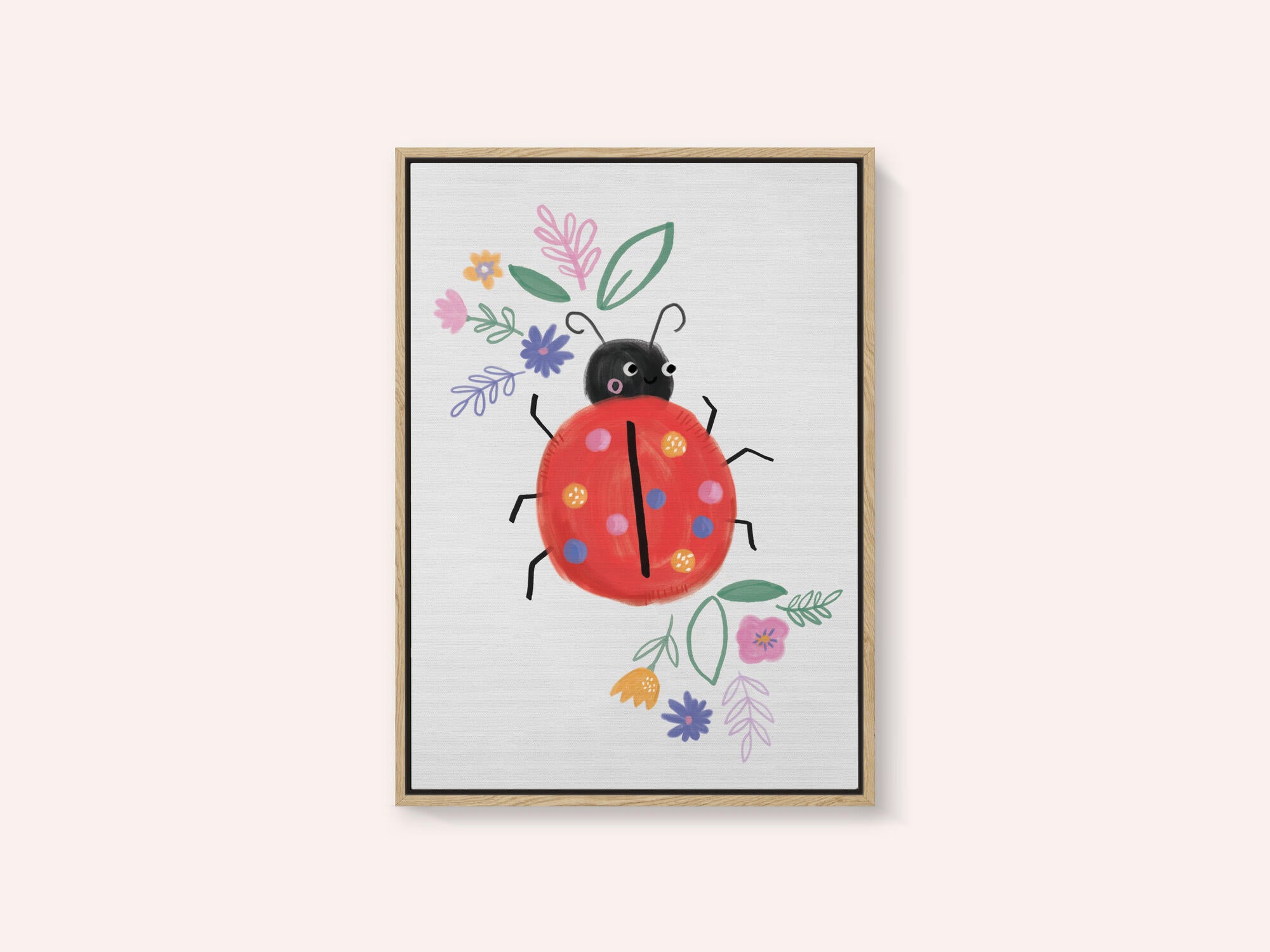Cute Ladybug Flowers
