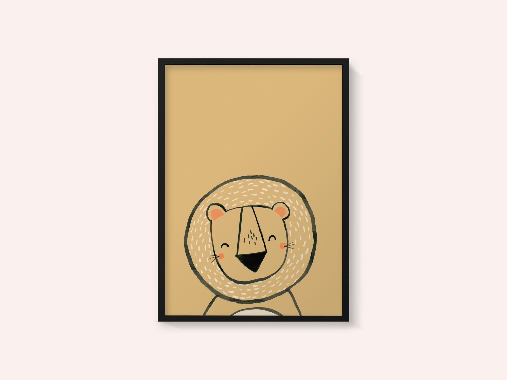 Smiling Cartoon Lion