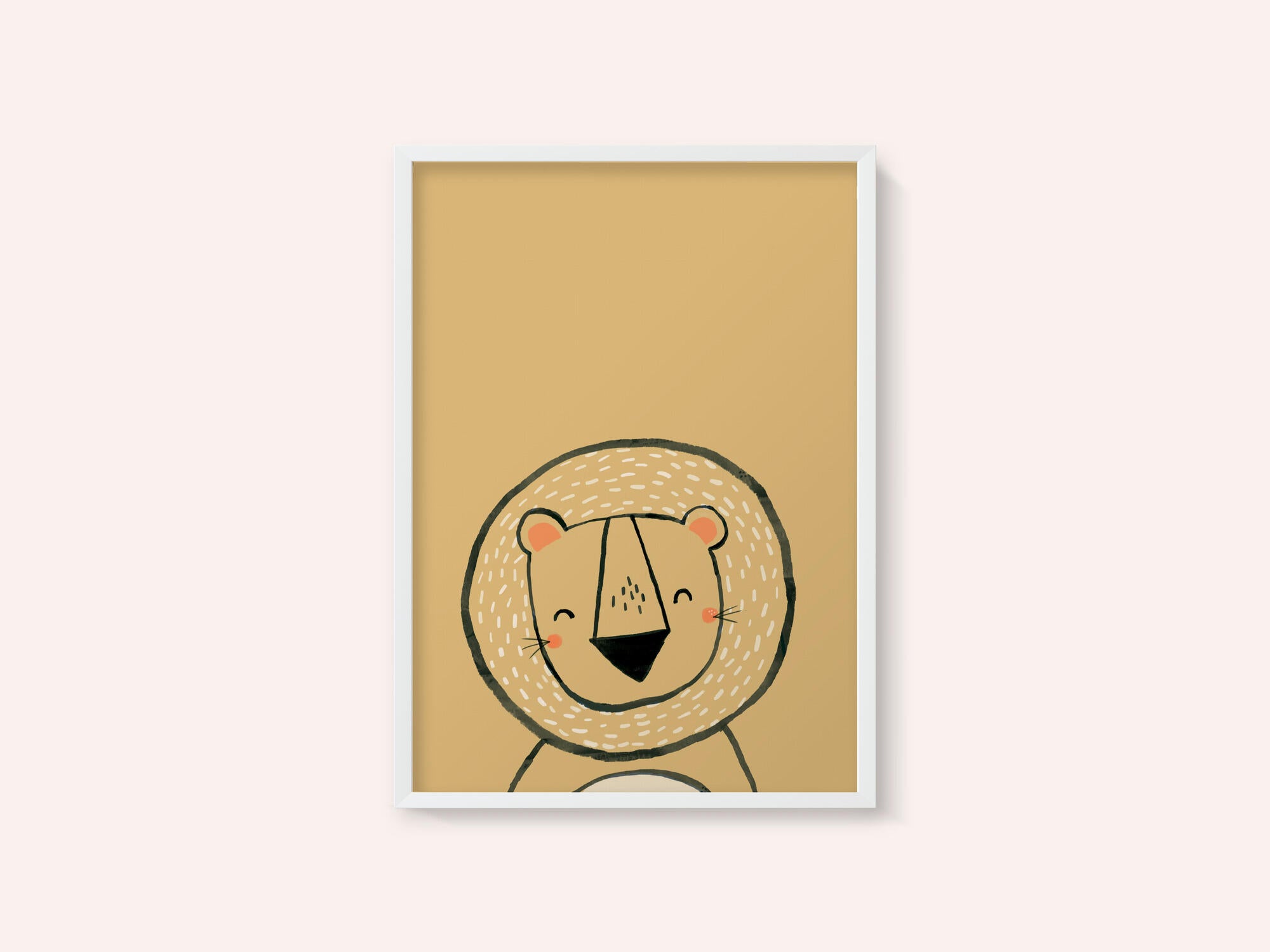 Smiling Cartoon Lion
