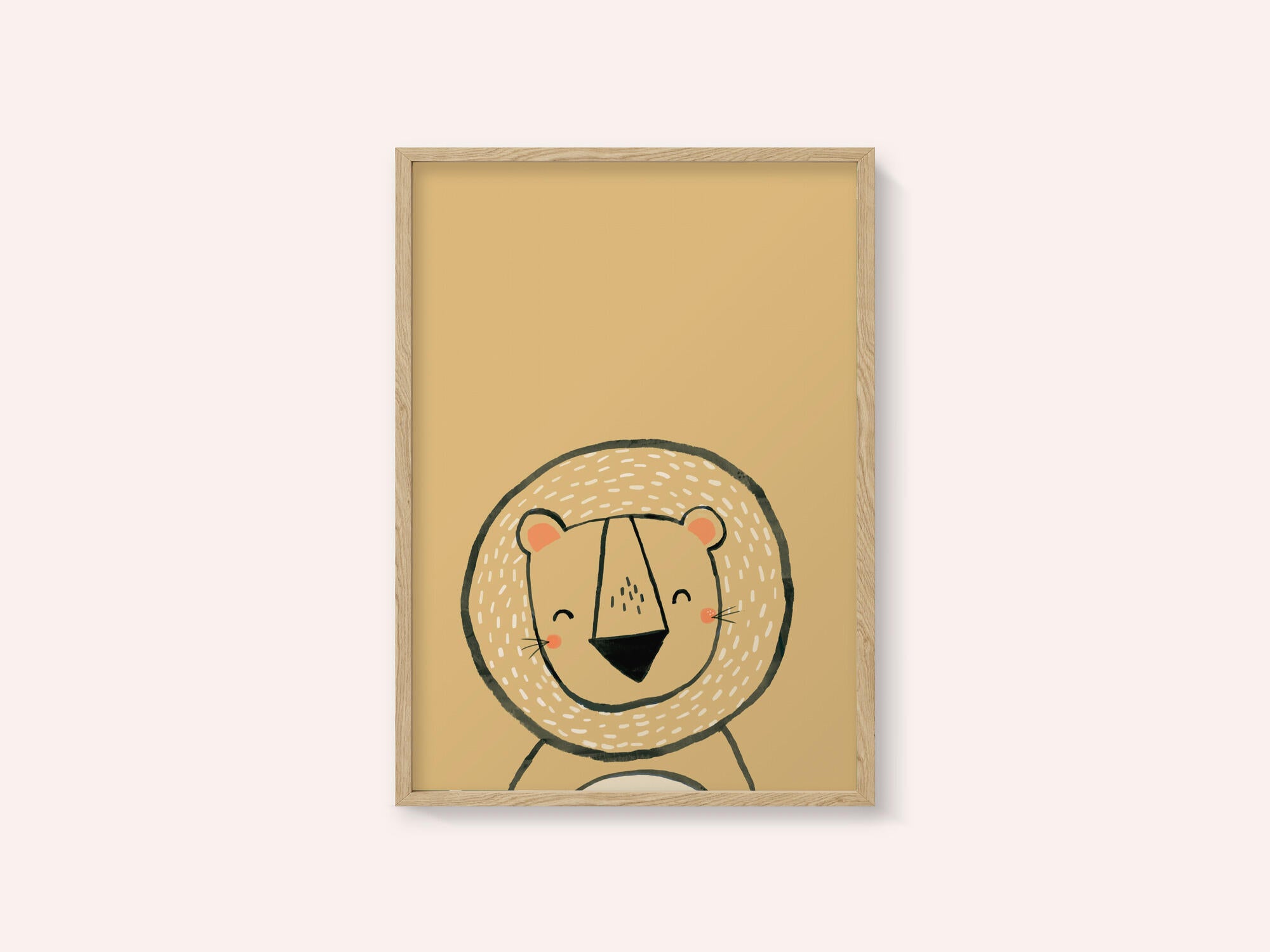Smiling Cartoon Lion