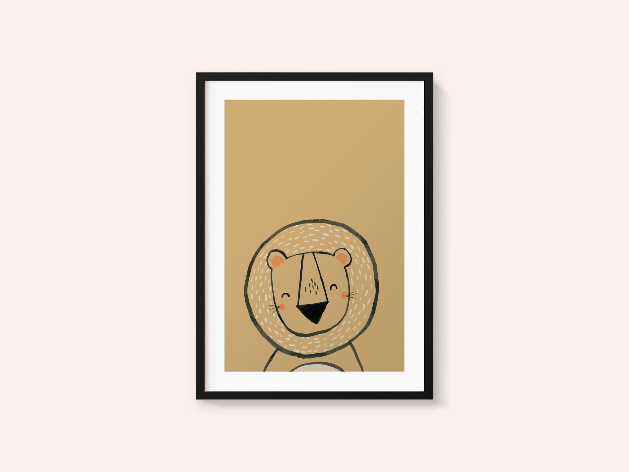 Smiling Cartoon Lion