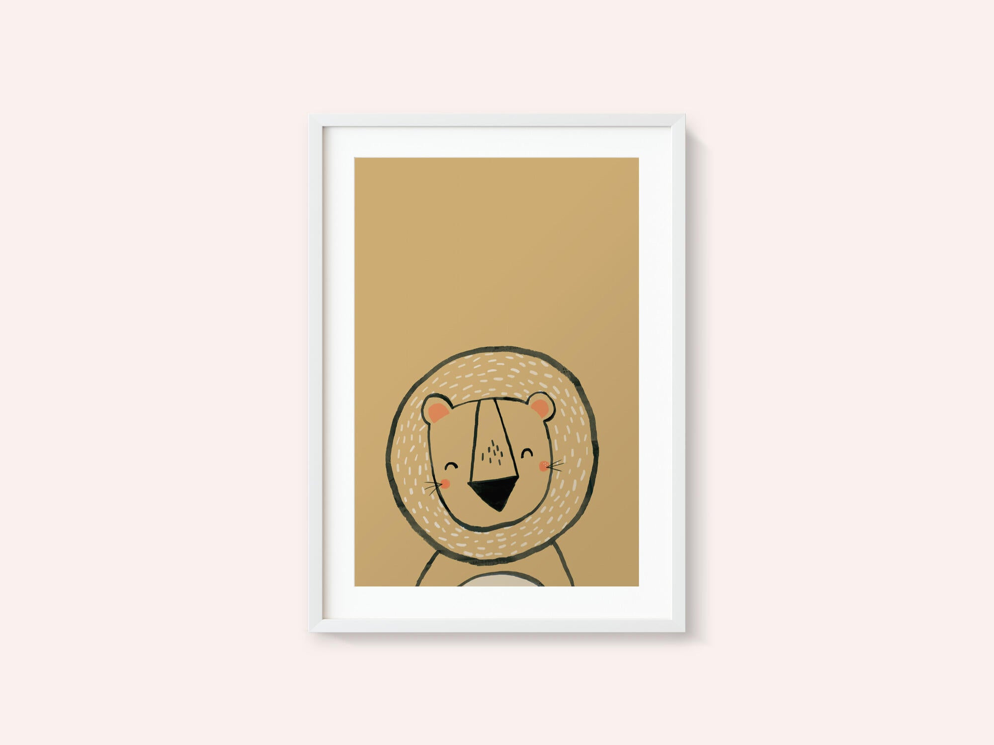 Smiling Cartoon Lion