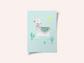 Cheerful Llama Desert Scene