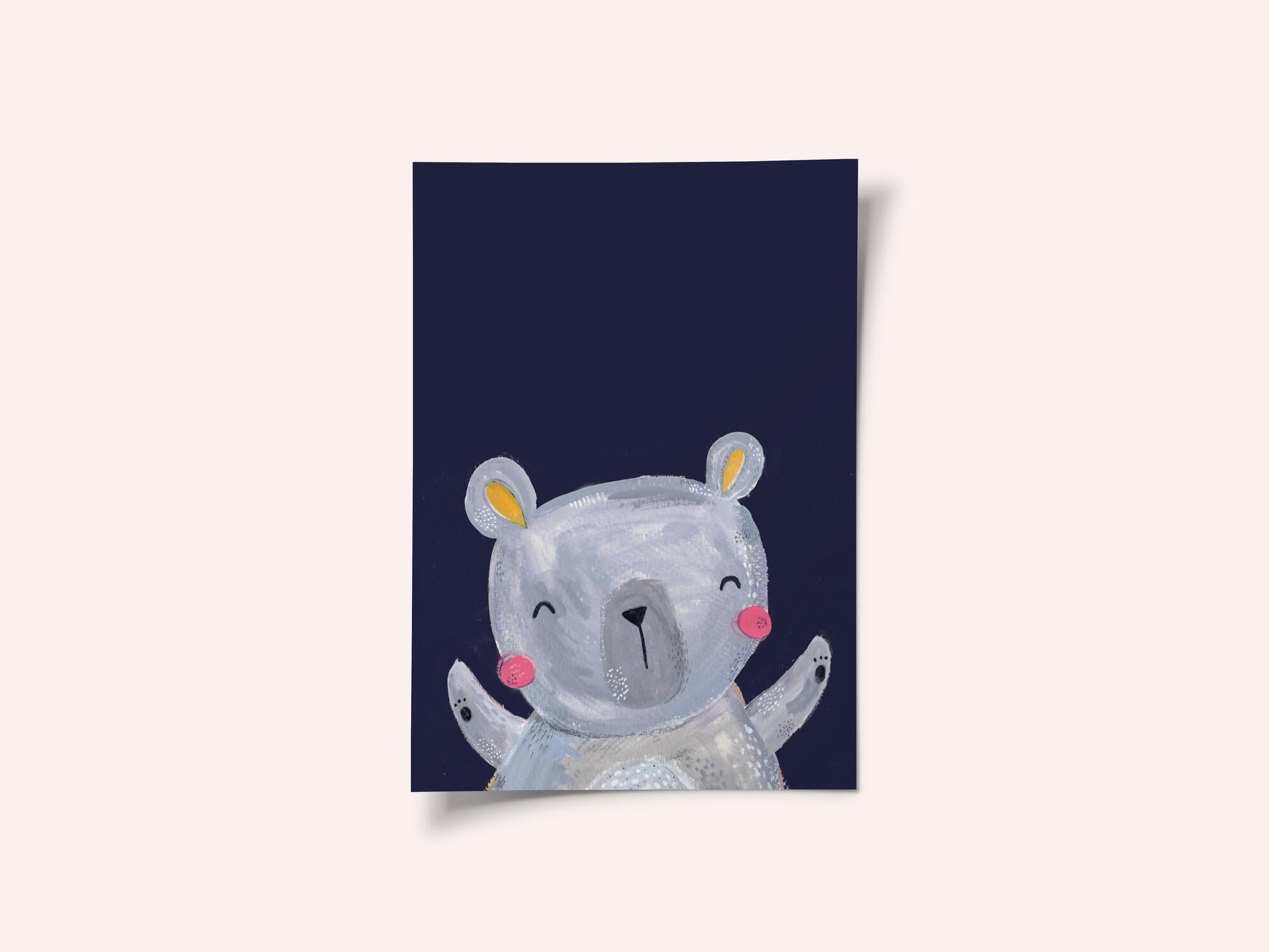 Happy Grey Bear