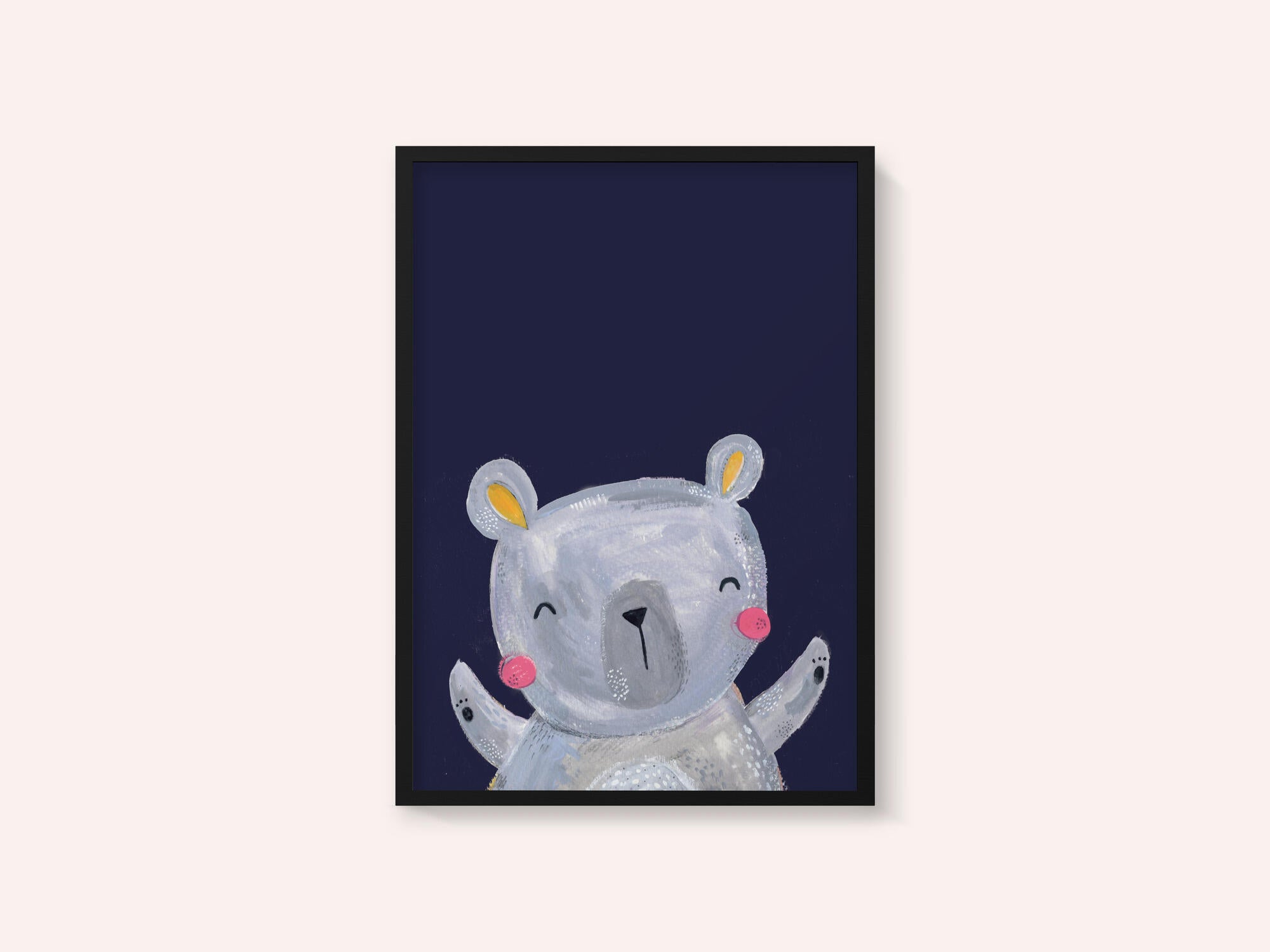 Happy Grey Bear