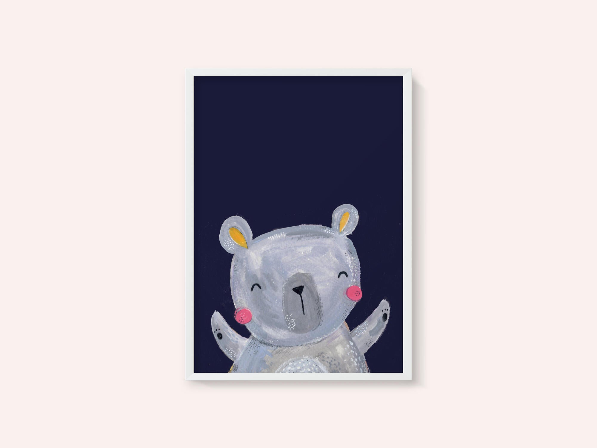 Happy Grey Bear
