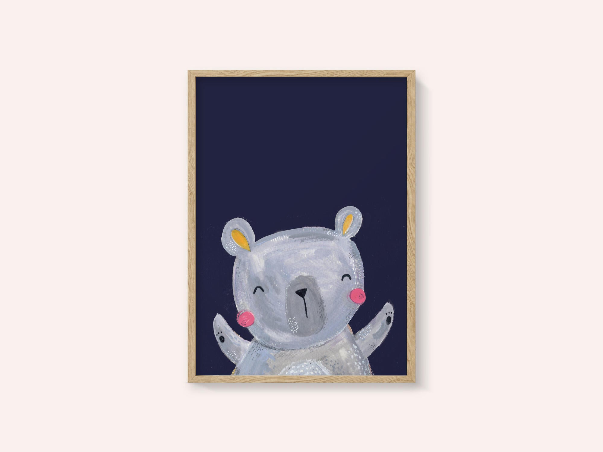 Happy Grey Bear