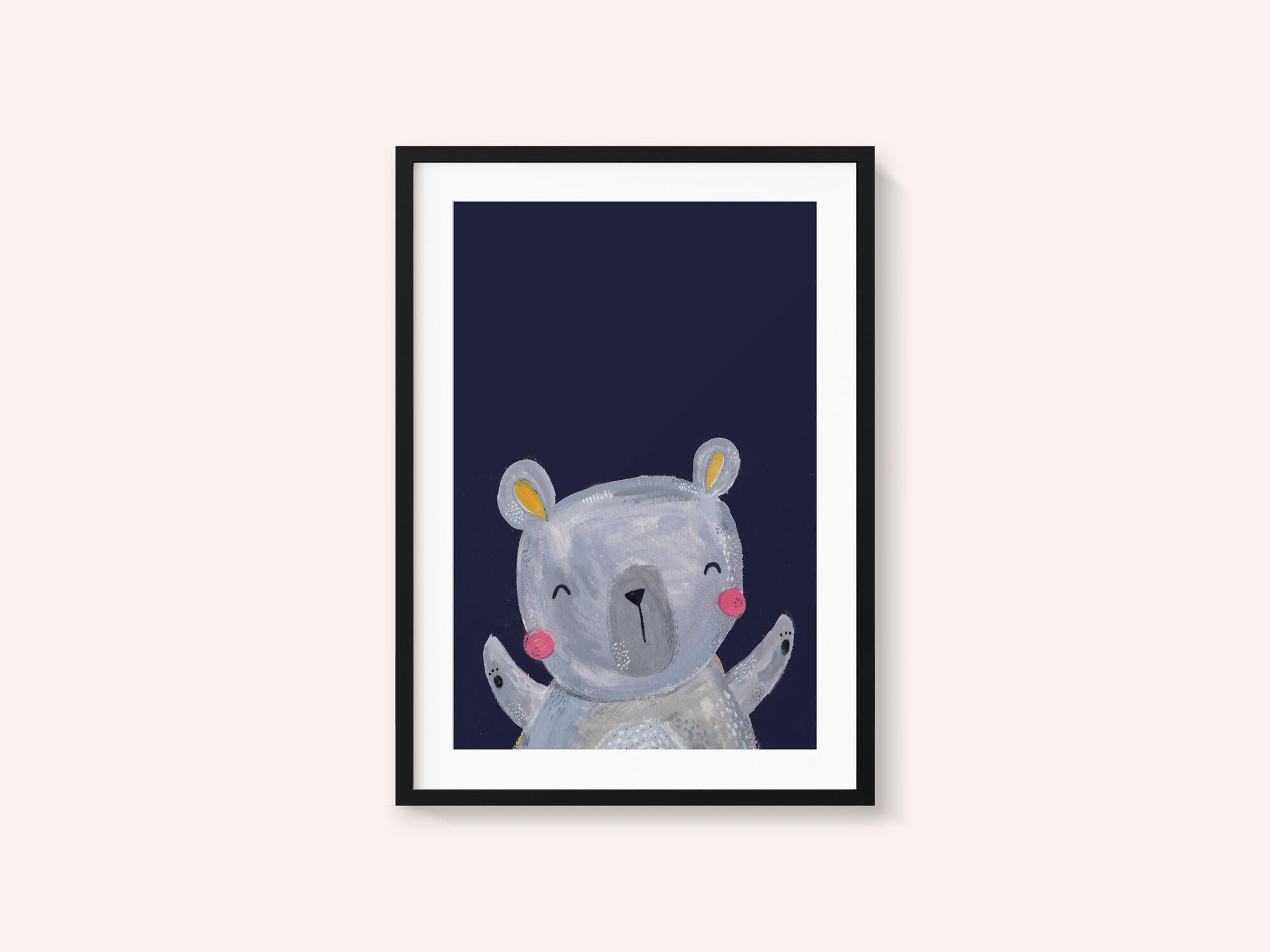 Happy Grey Bear