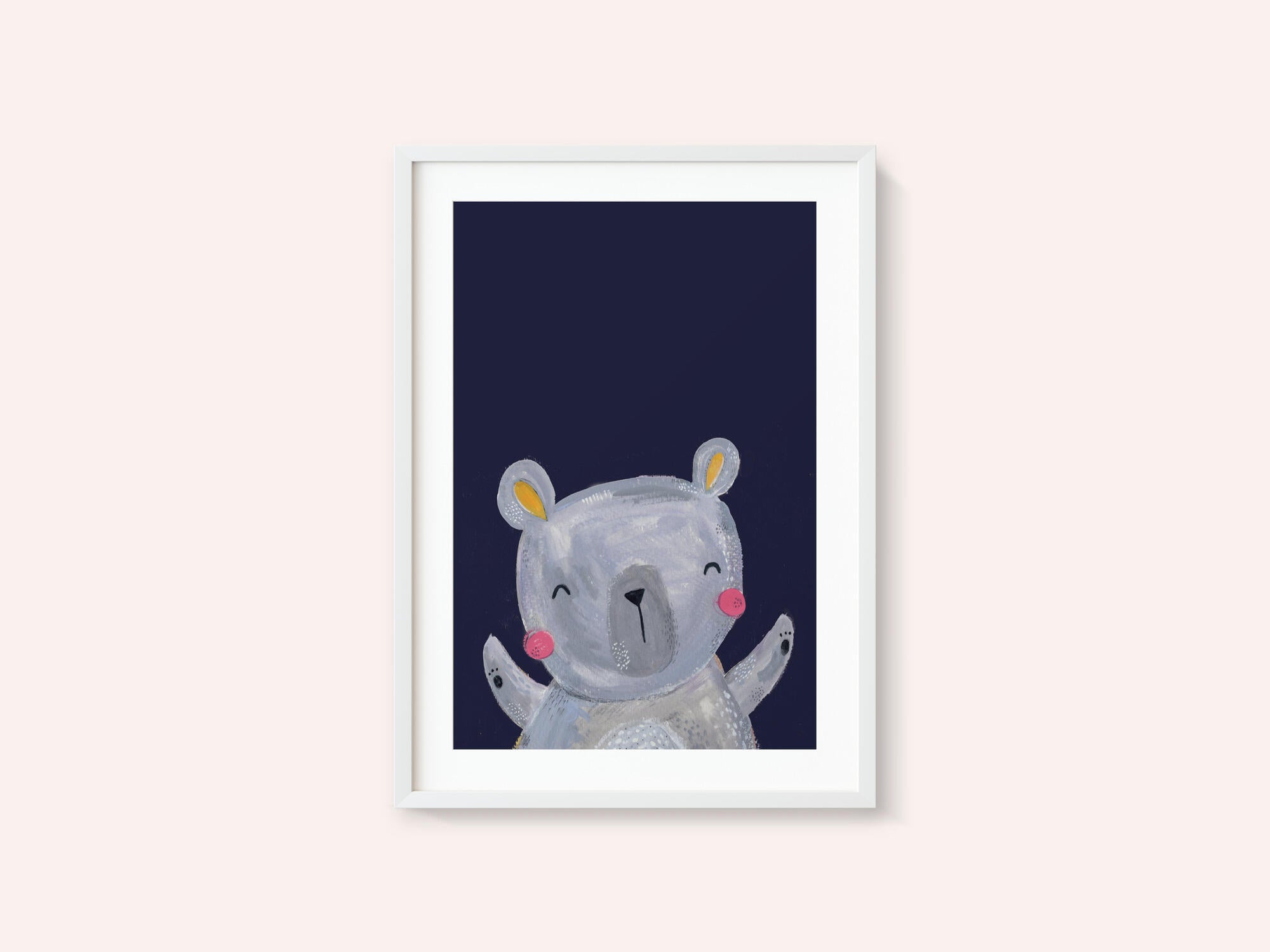 Happy Grey Bear