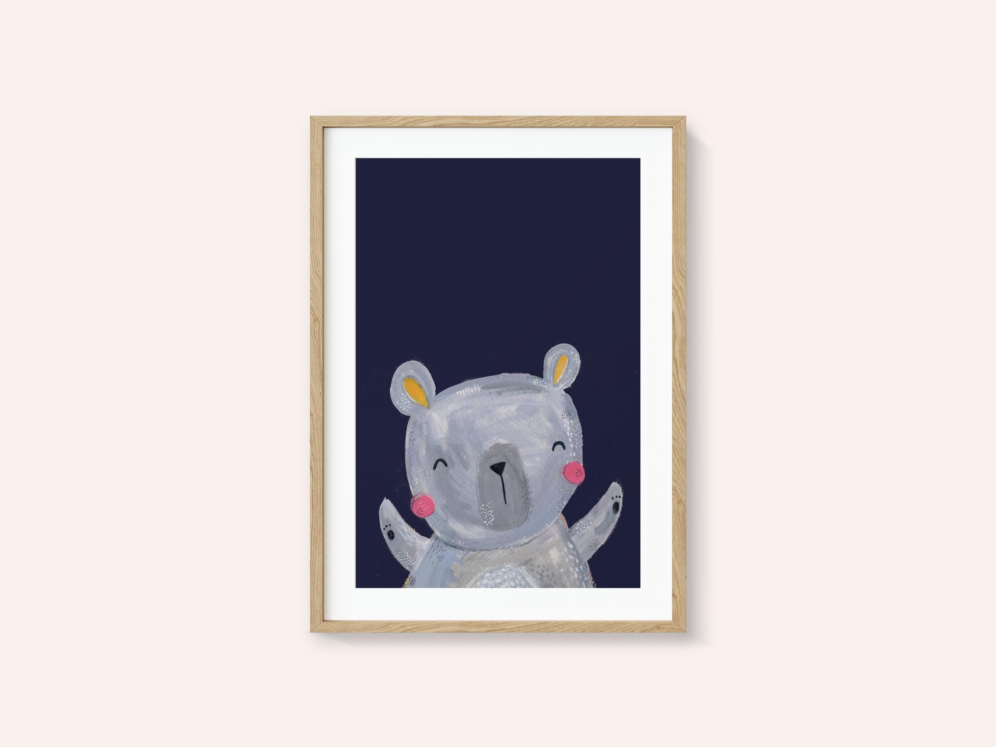 Happy Grey Bear