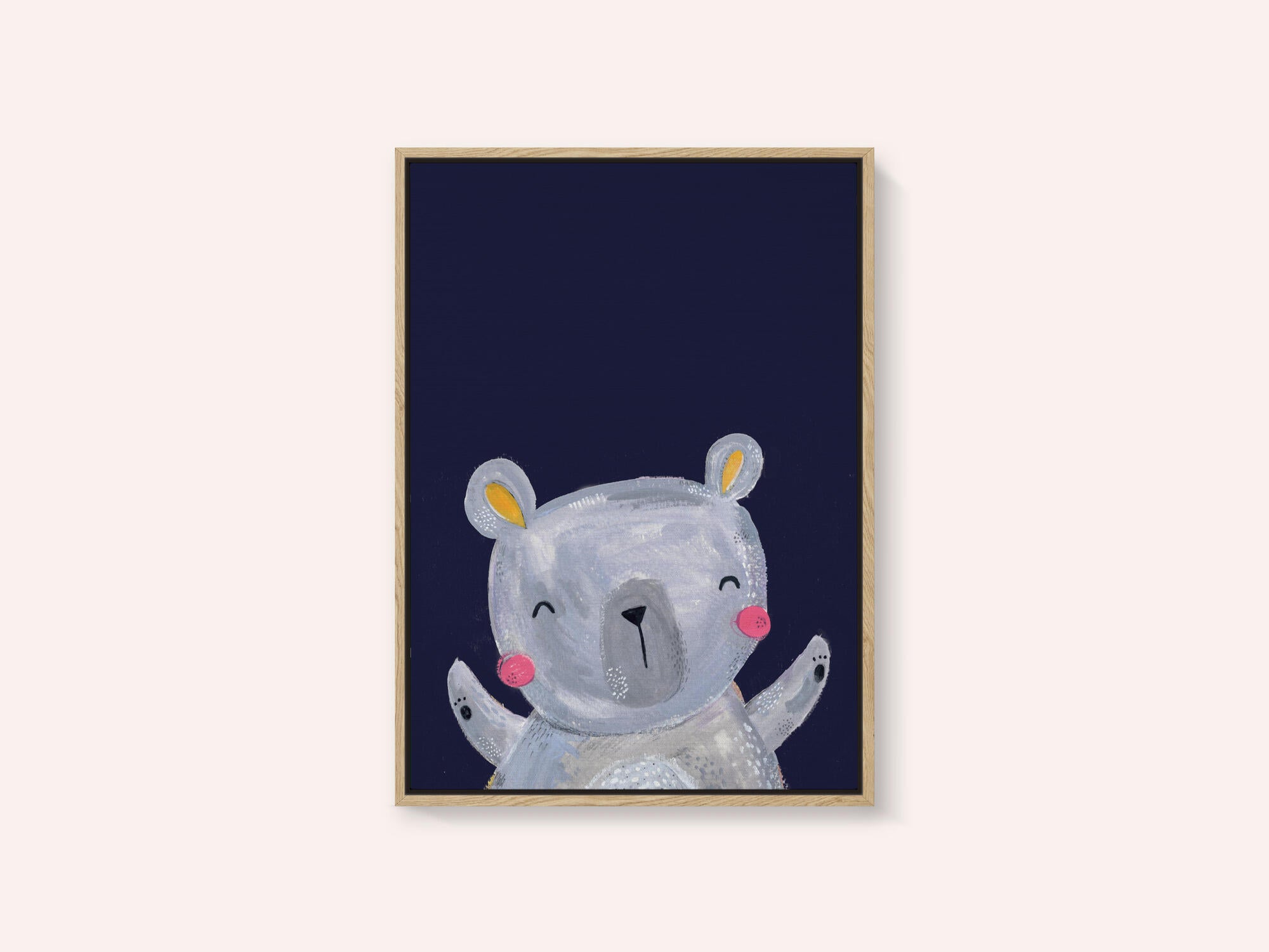 Happy Grey Bear