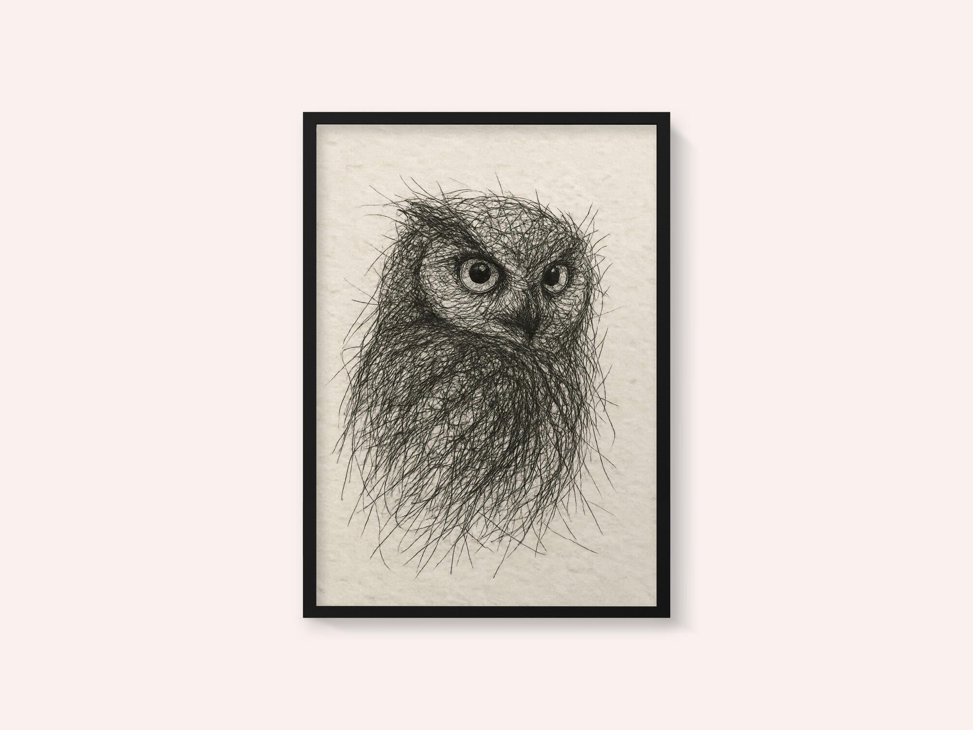 Scribbled Owl Gaze