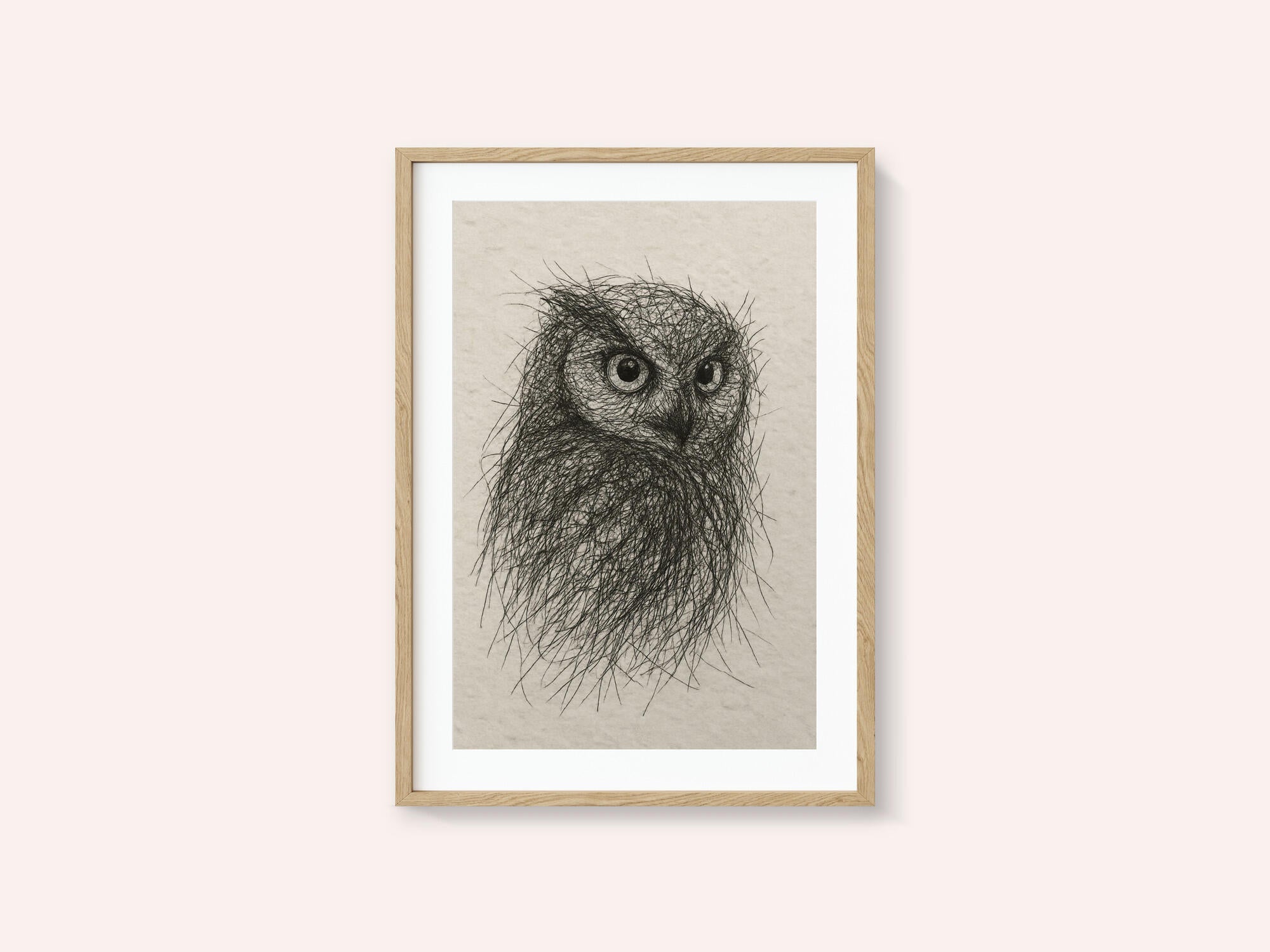 Scribbled Owl Gaze