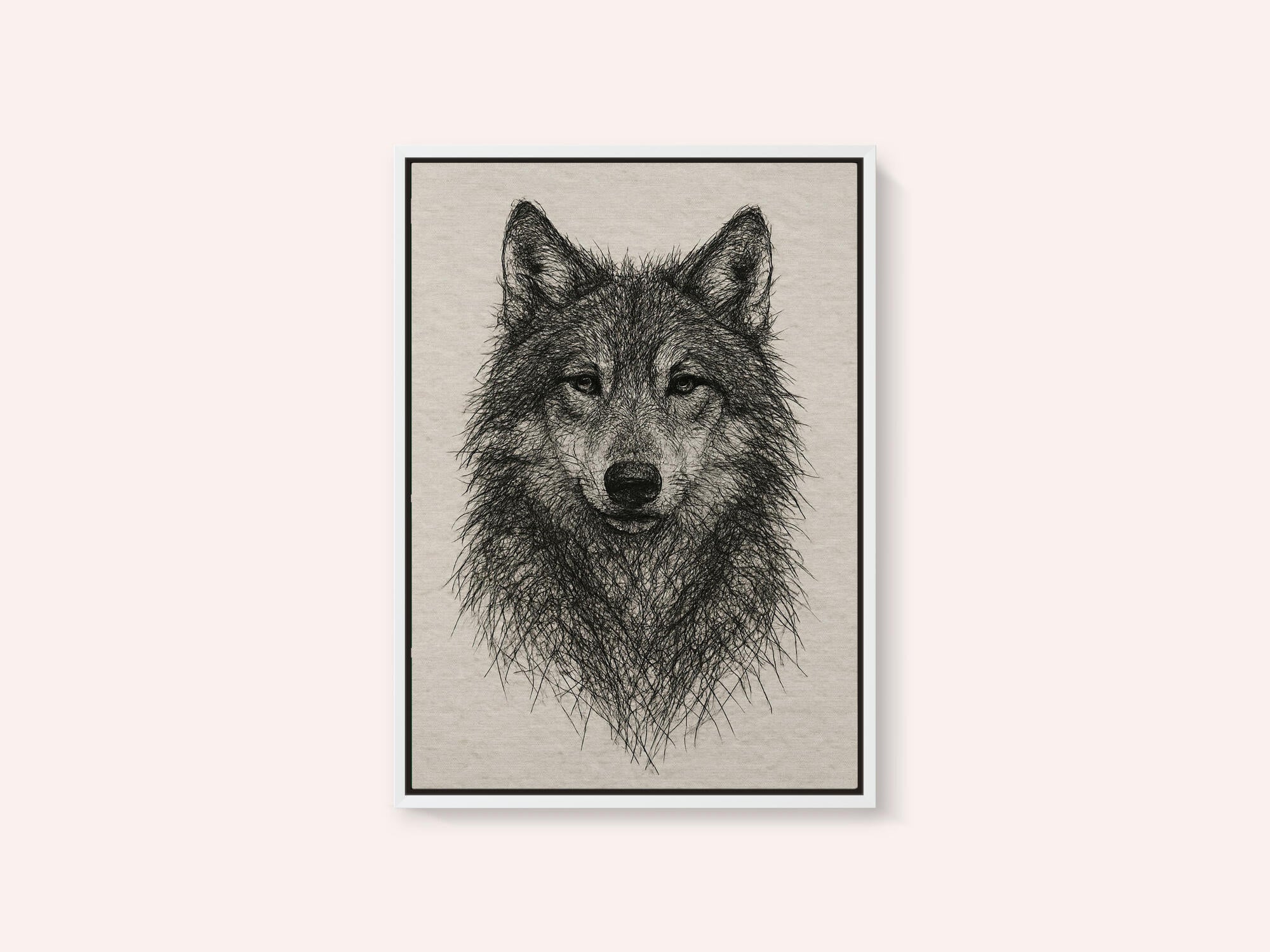 Detailed Wolf Drawing
