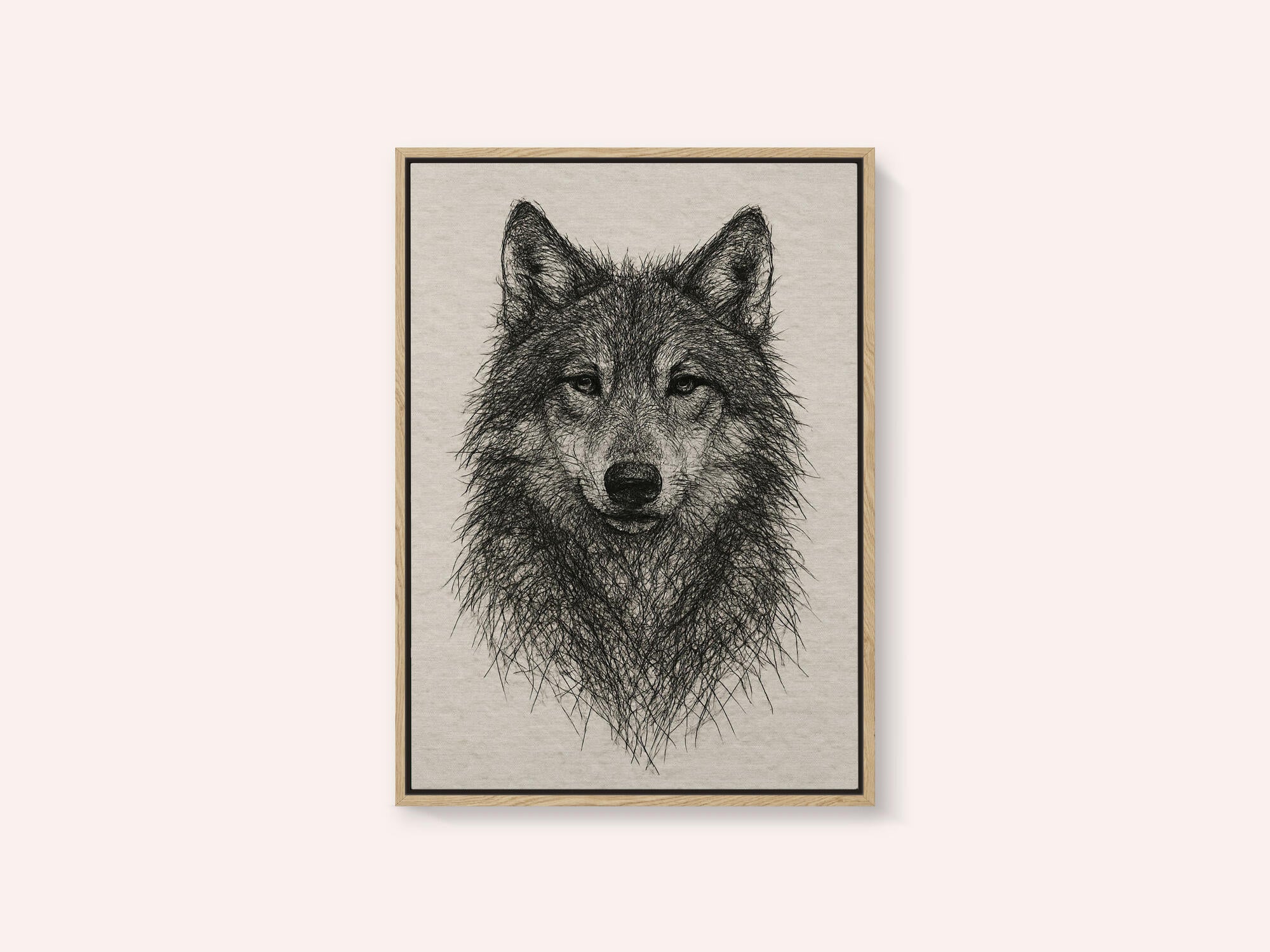 Detailed Wolf Drawing