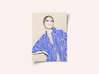Chic Striped Portrait