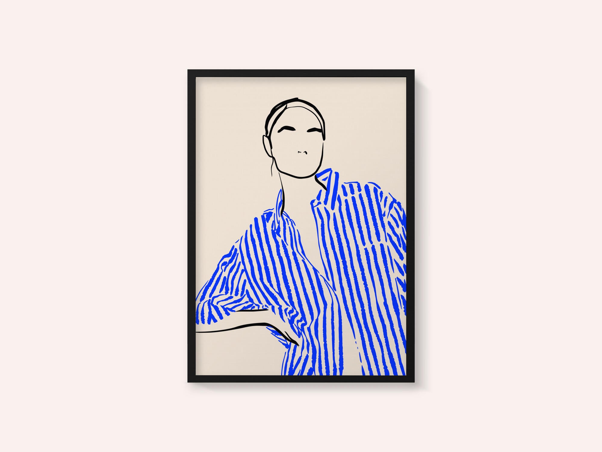 Chic Striped Portrait