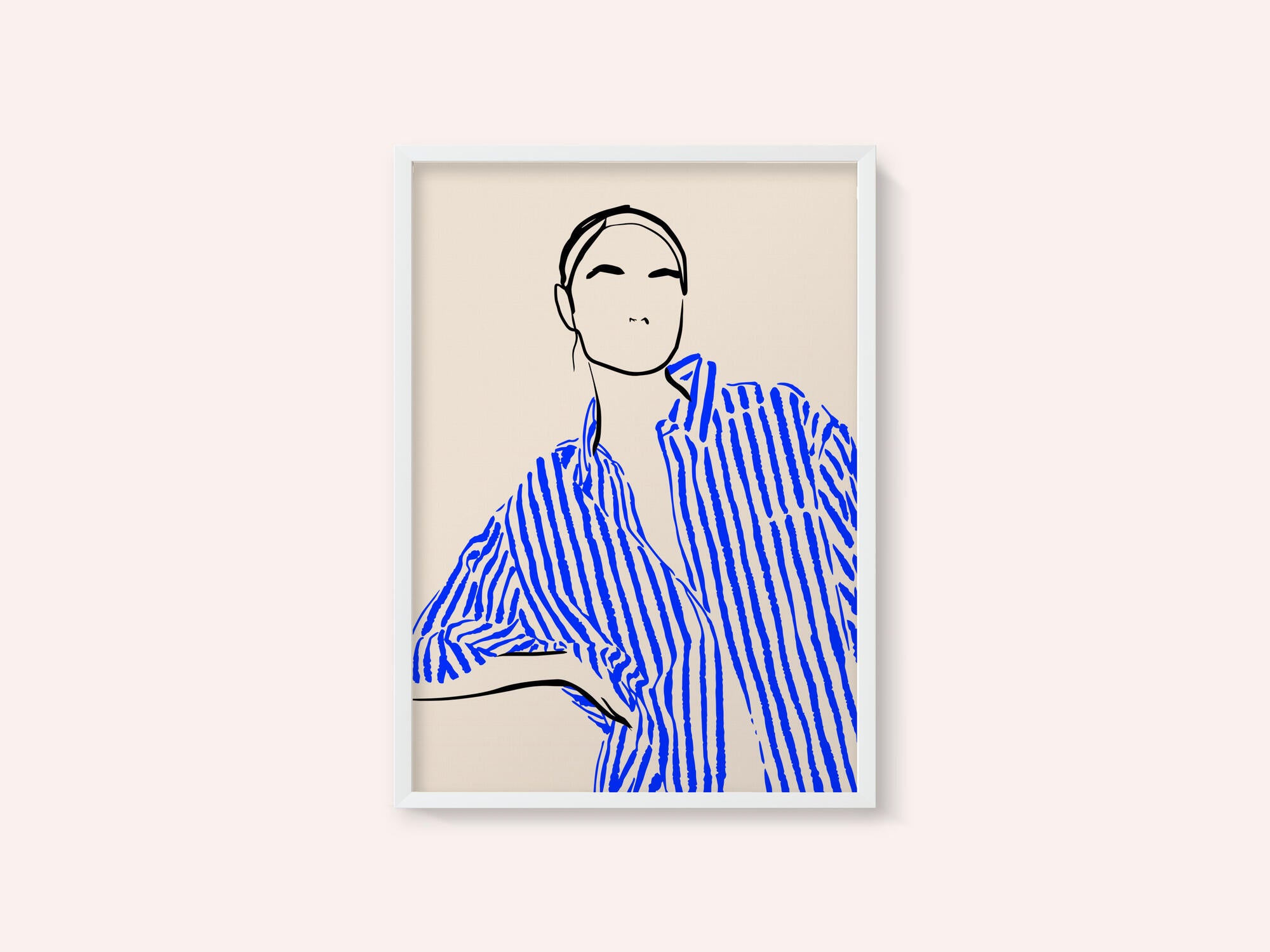 Chic Striped Portrait