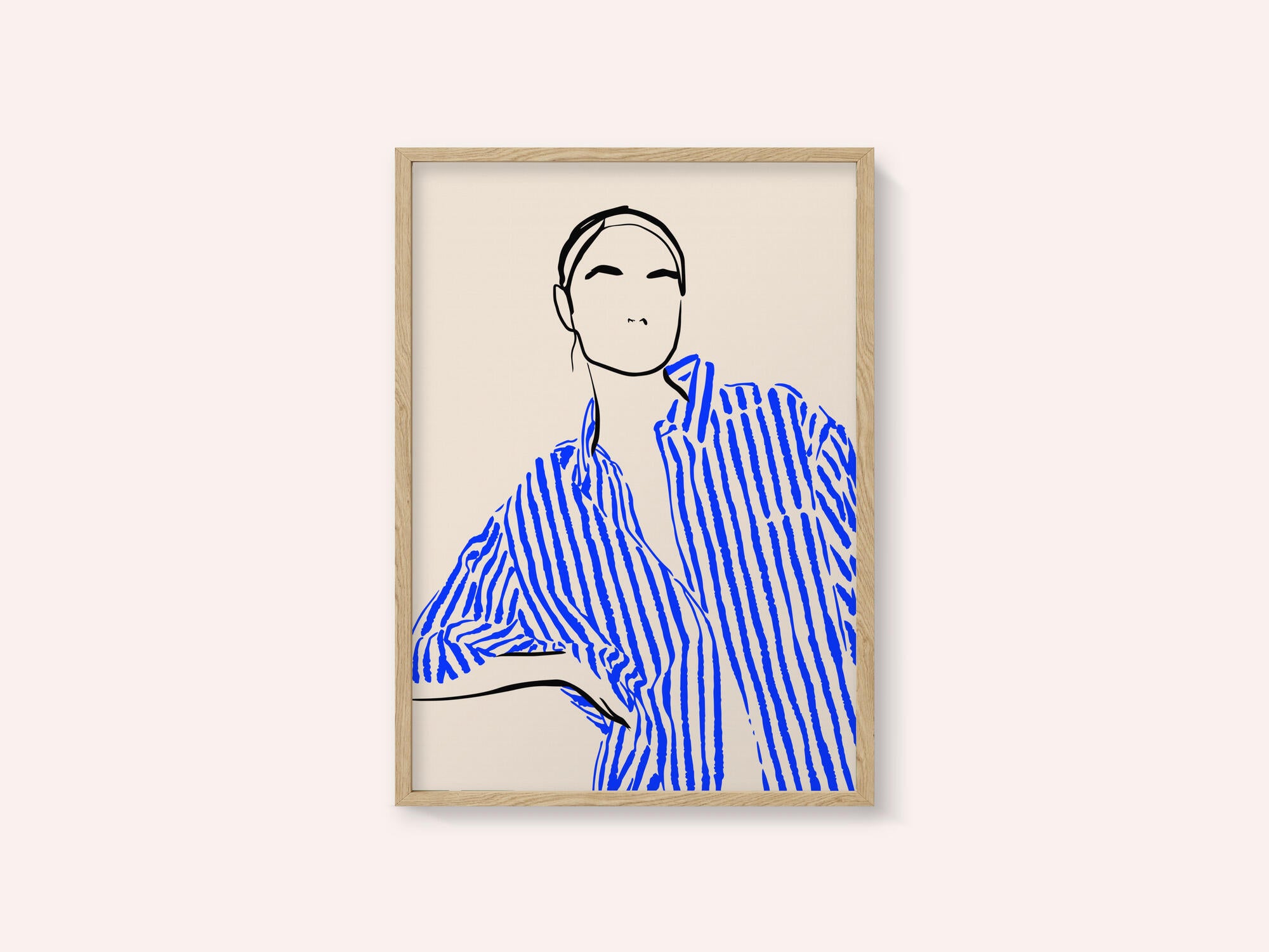Chic Striped Portrait
