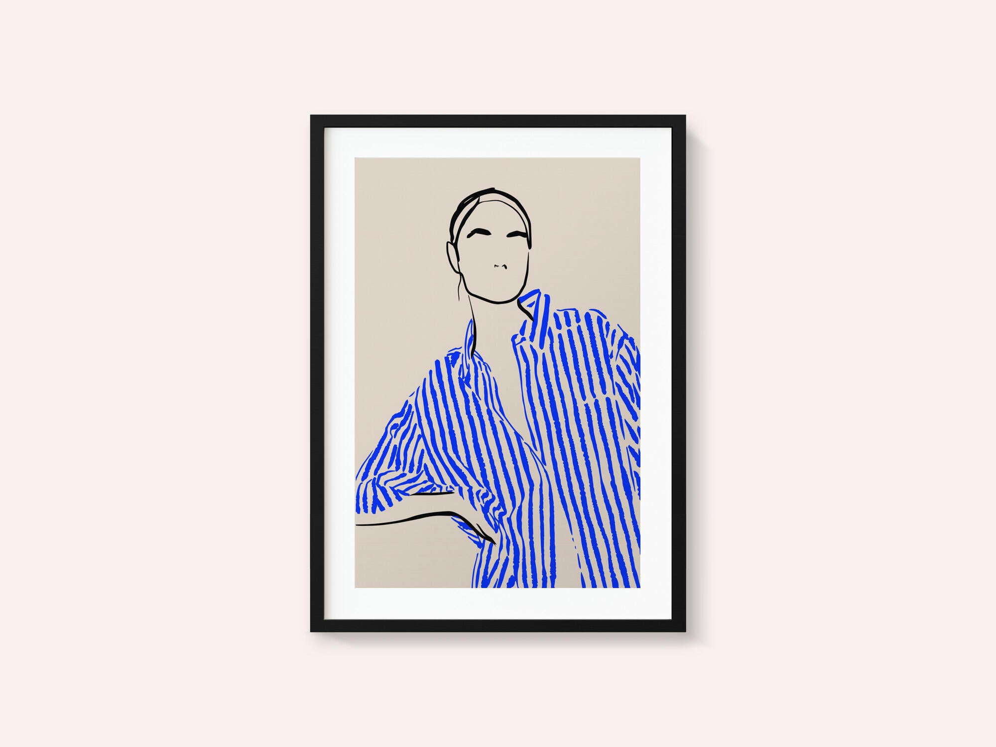 Chic Striped Portrait