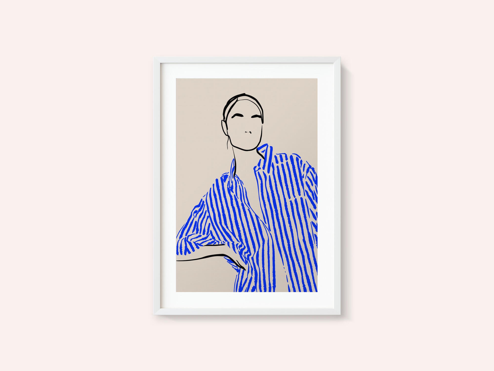 Chic Striped Portrait
