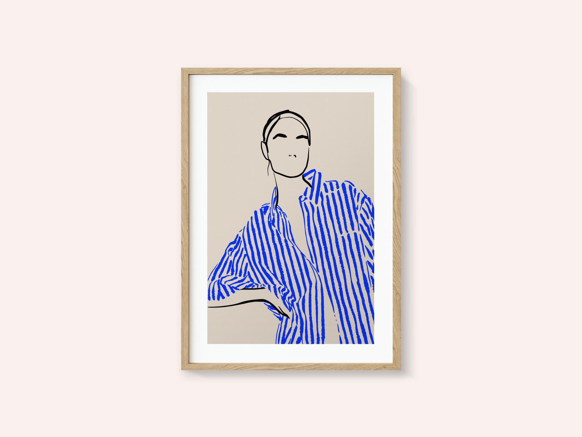 Chic Striped Portrait