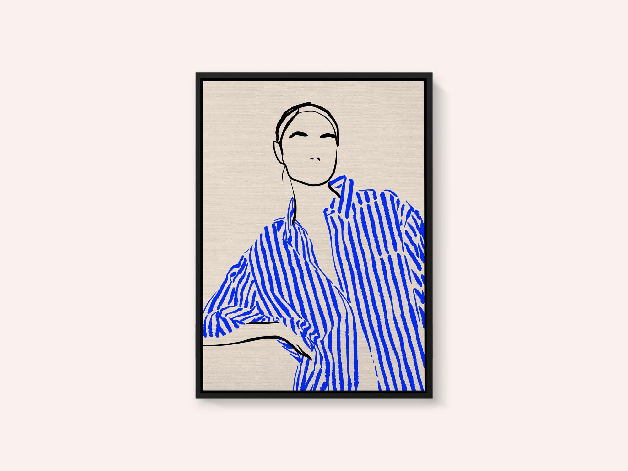 Chic Striped Portrait