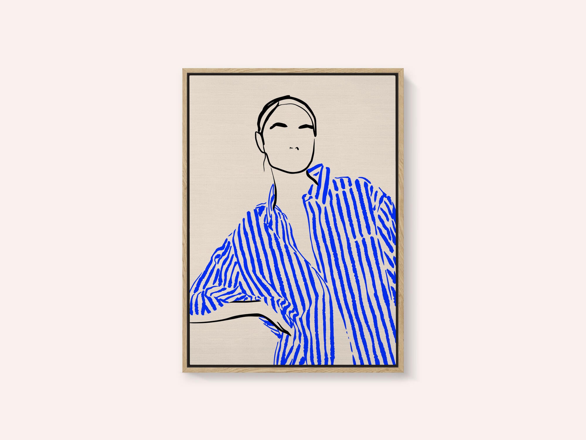Chic Striped Portrait